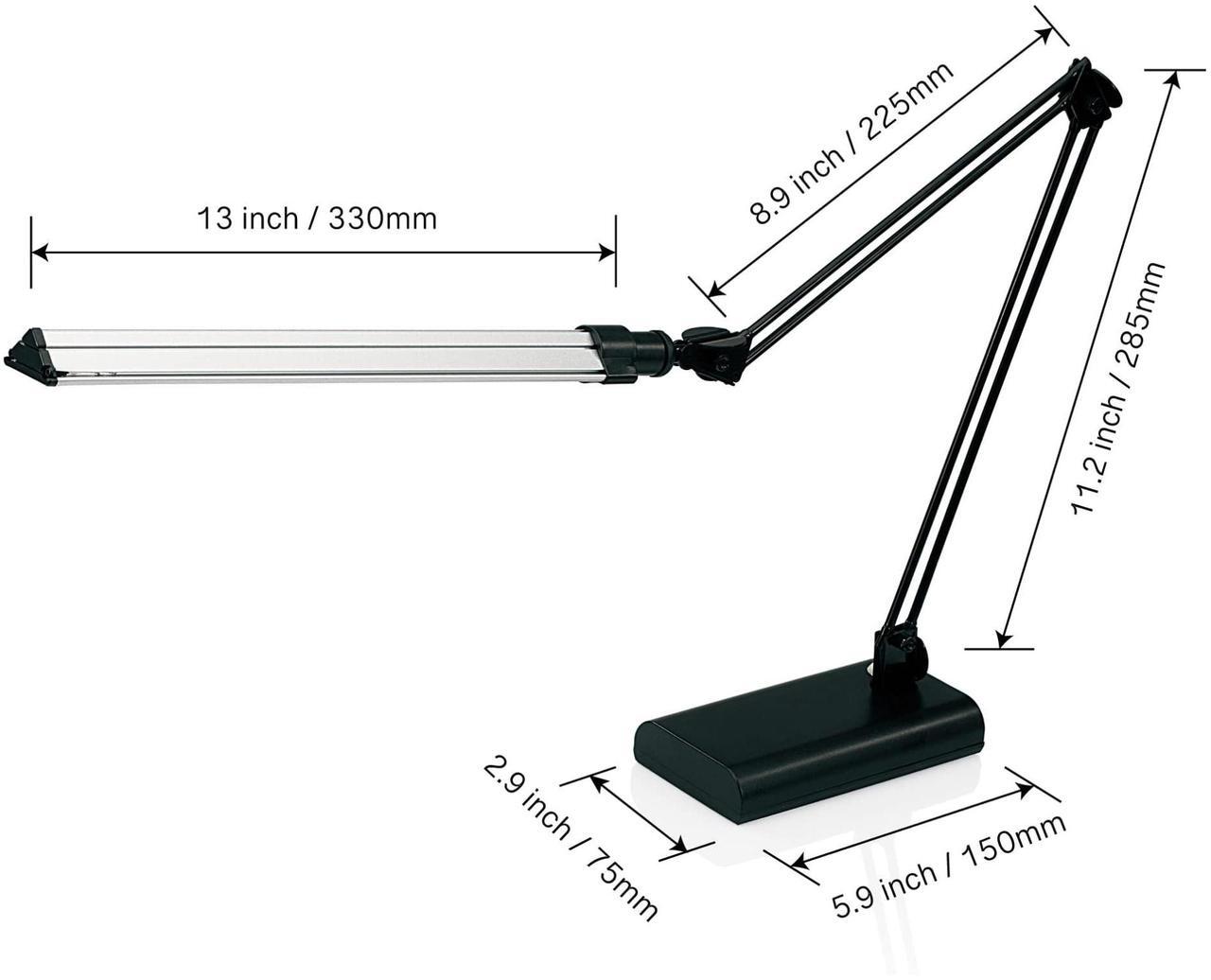 Alt view image 6 of 7 - Realspace Architect Desk Lamp, Adjustable, 21-1/2"H, Black/Silver