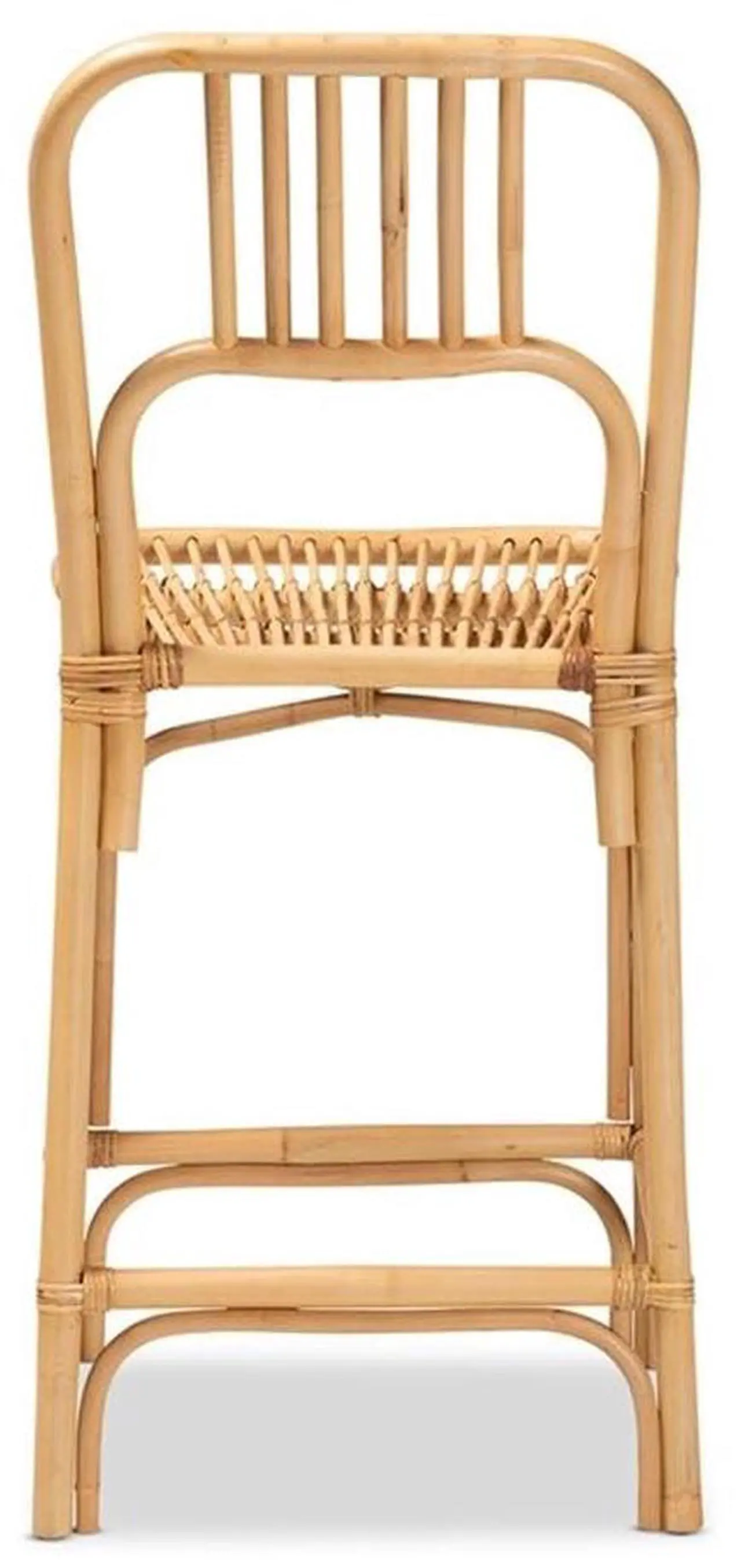 Alt view image 18 of 20 - Baxton Studio Ivora Modern Bohemian Natural Brown Rattan Counter Stool