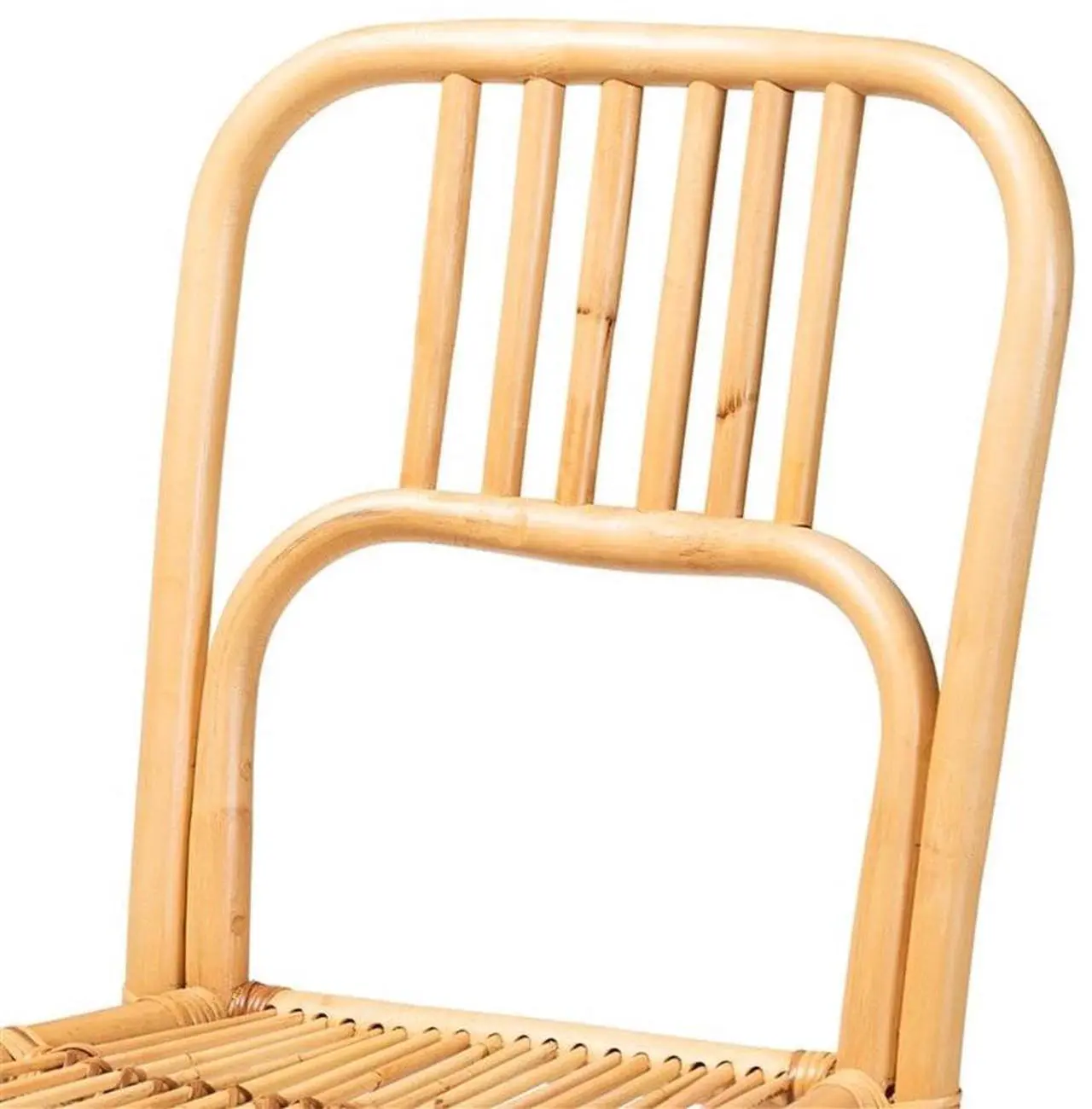Alt view image 19 of 20 - Baxton Studio Ivora Modern Bohemian Natural Brown Rattan Counter Stool