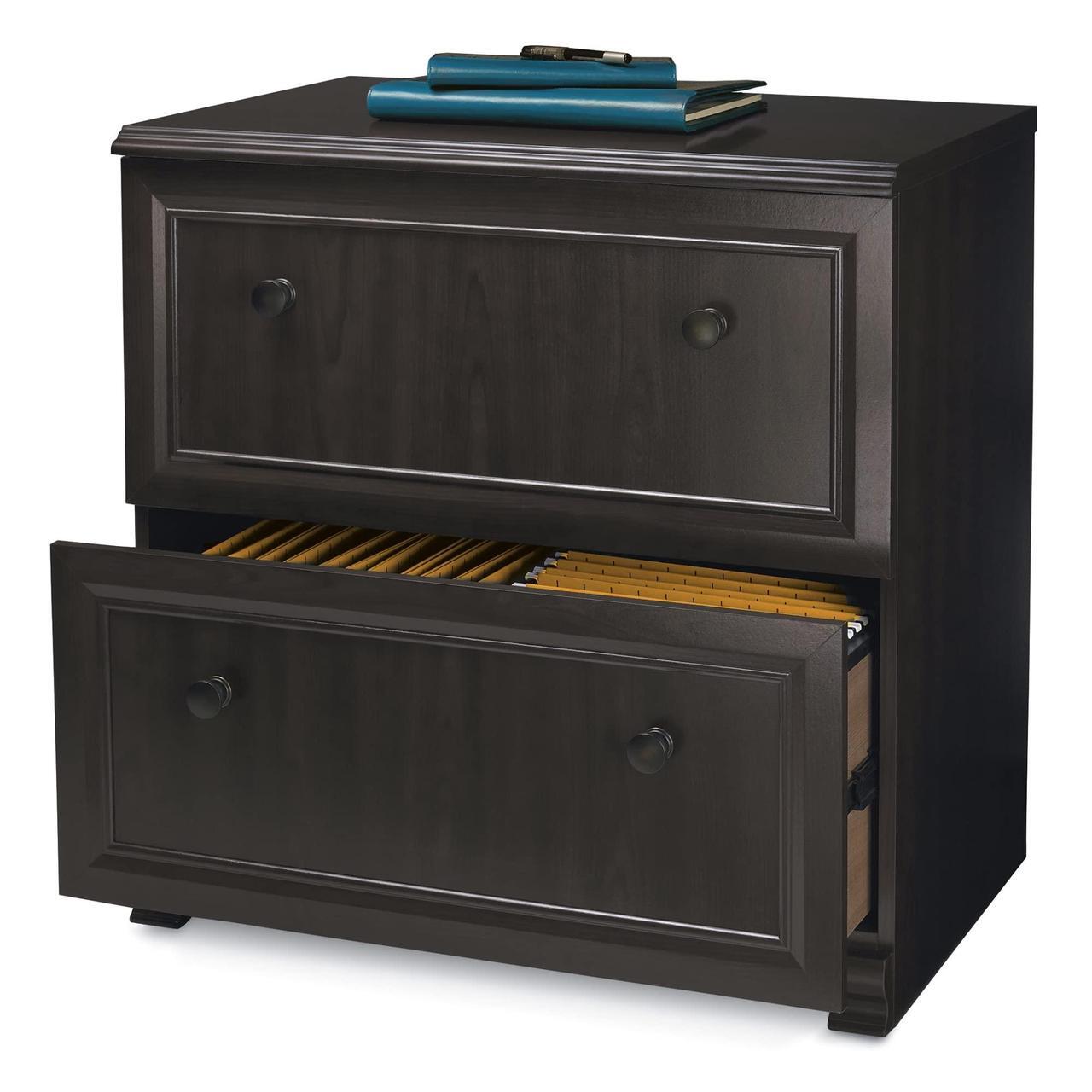 Alt view image 3 of 5 - Realspace® Broadstreet 29-1/2"W x 19"D Lateral 2-Drawer File Cabinet, Walnut