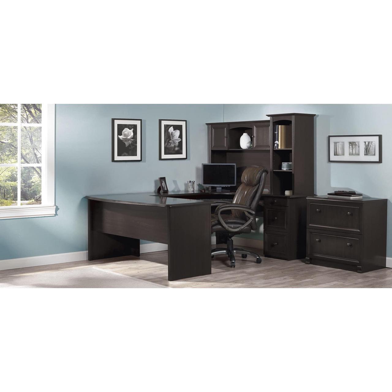 Alt view image 4 of 5 - Realspace® Broadstreet 29-1/2"W x 19"D Lateral 2-Drawer File Cabinet, Walnut