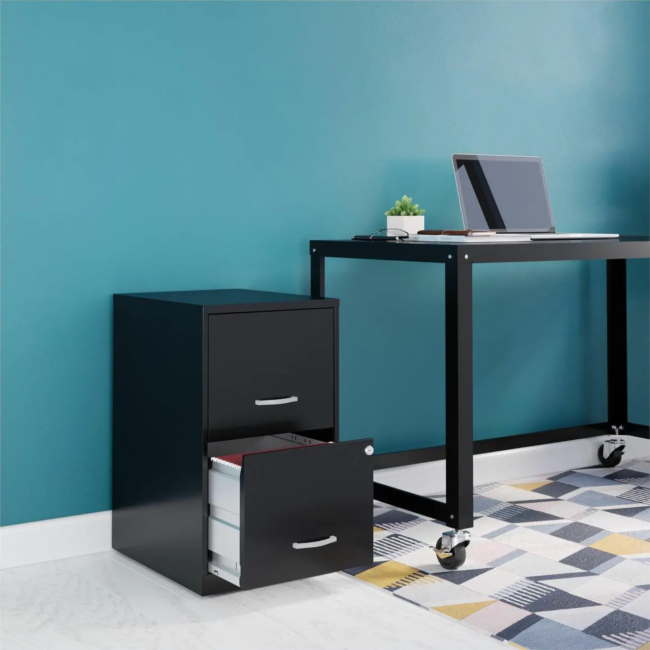 Alt view image 4 of 8 - Lorell 14341 18 Deep 2-Drawer File Cabinet, Black