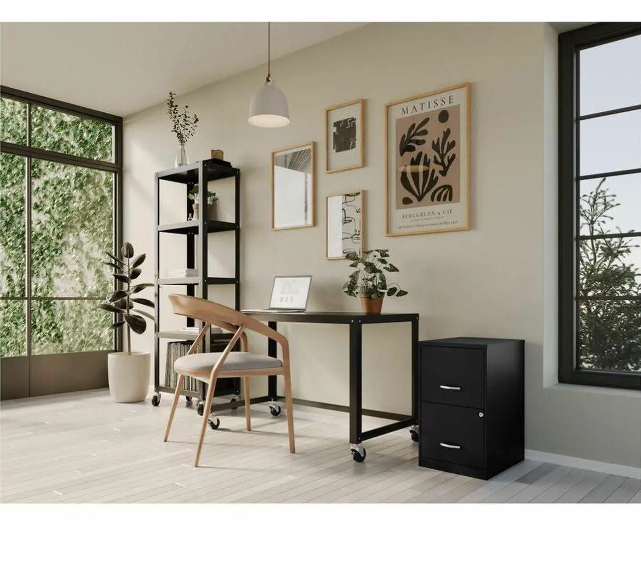 Alt view image 7 of 8 - Lorell 14341 18 Deep 2-Drawer File Cabinet, Black