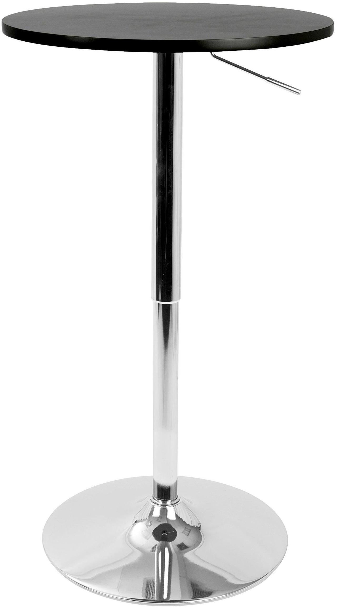 Alt view image 10 of 15 - LumiSource Adjustable Bar Table w/ Black Top BT-ADJ23TW BK