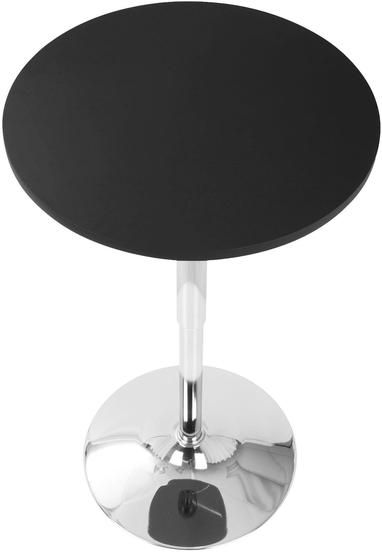 Alt view image 11 of 15 - LumiSource Adjustable Bar Table w/ Black Top BT-ADJ23TW BK