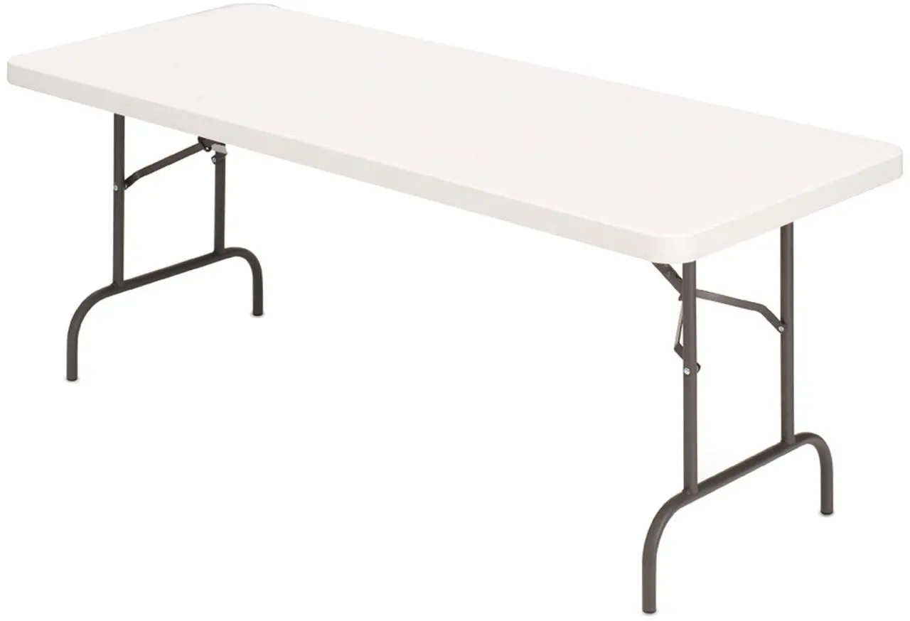 Main image of Office Depot(R) Brand Molded Plastic-Top Folding Table, 29"H x 96in.W x 30in.D, Gray Granite