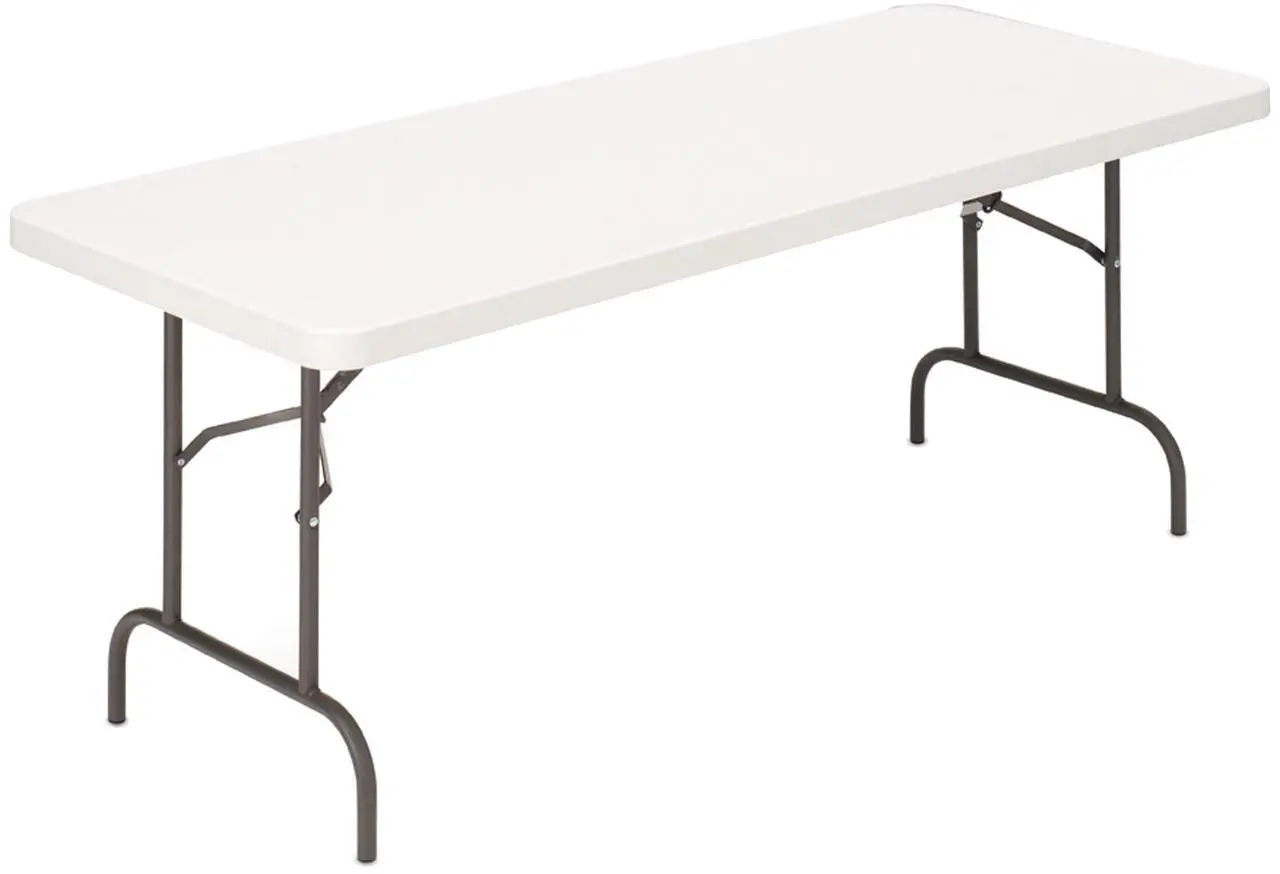 Alt view image 2 of 3 - Office Depot(R) Brand Molded Plastic-Top Folding Table, 29"H x 96in.W x 30in.D, Gray Granite
