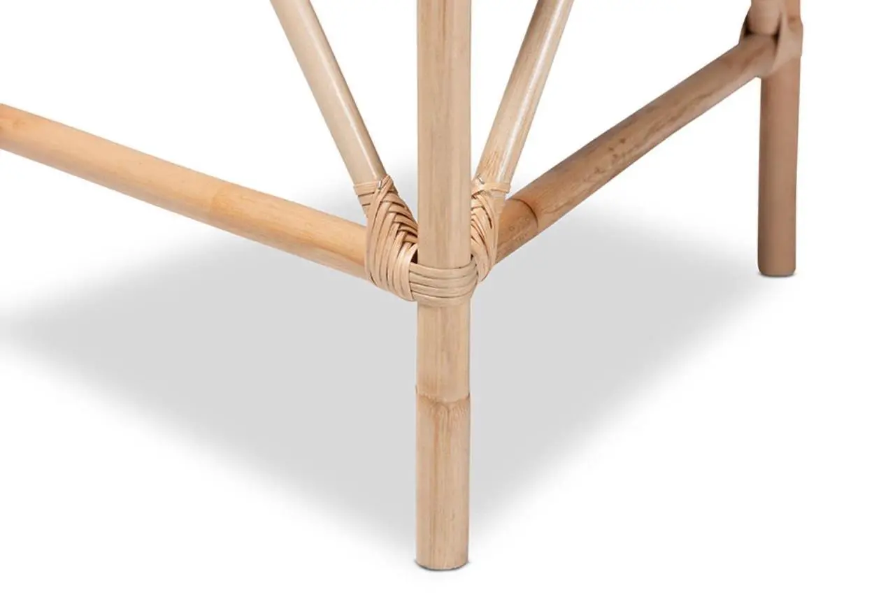Alt view image 6 of 7 - Baxton Studio Jayden Modern Bohemian Natural Brown Finished Rattan 2-Piece End Table Set