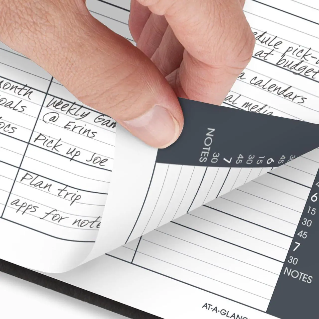 Alt view image 3 of 7 - 2025 AT-A-GLANCE® 8-Person Daily Appointment Book, 2-Volume Set, 8-1/2" x 11", Black, January To December, 7021205