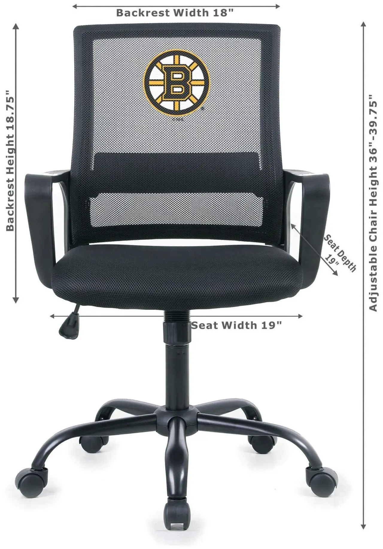 Alt view image 3 of 3 - Imperial Officially Licensed NHL Boston Bruins Task Chair