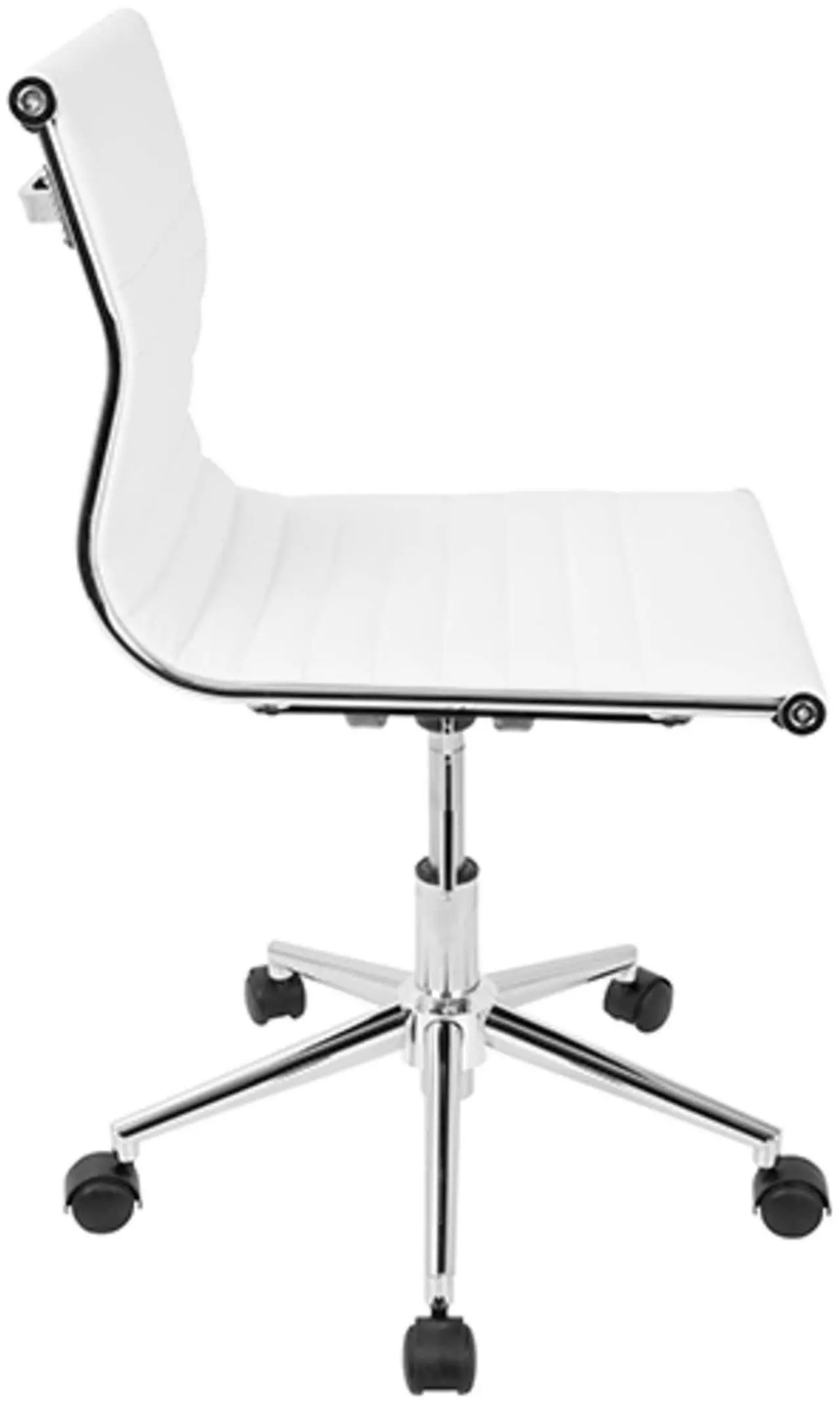 Alt view image 13 of 17 - Master Armless Adjustable Task Chair in White