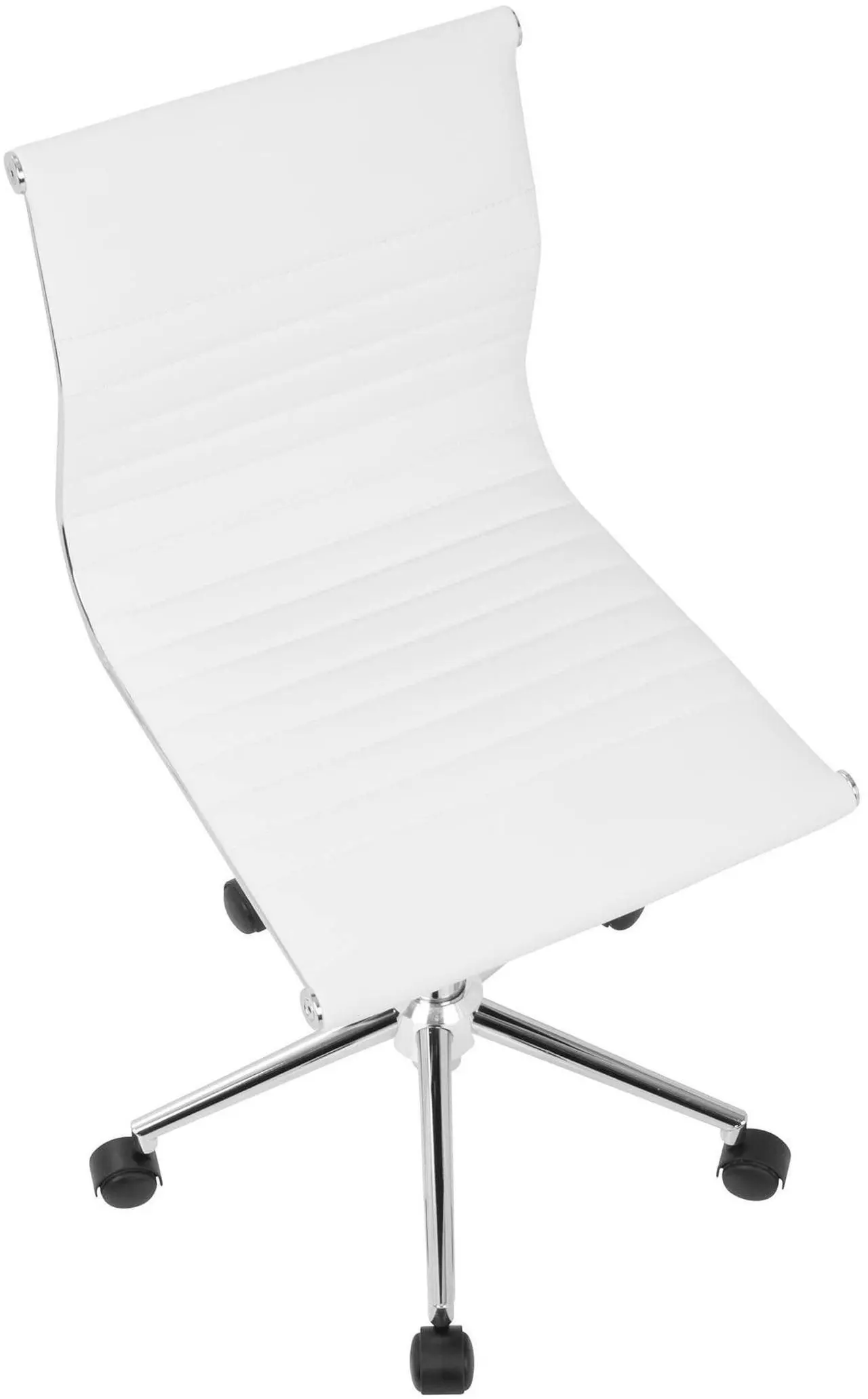 Alt view image 17 of 17 - Master Armless Adjustable Task Chair in White