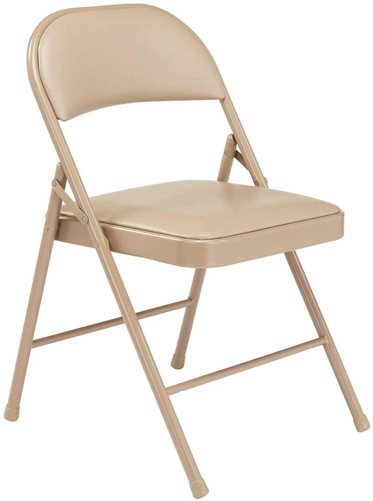 Alt view image 10 of 11 - National Public Seating Commercialine Vinyl Padded Steel Folding Chair, Beige (Pack of 4)
