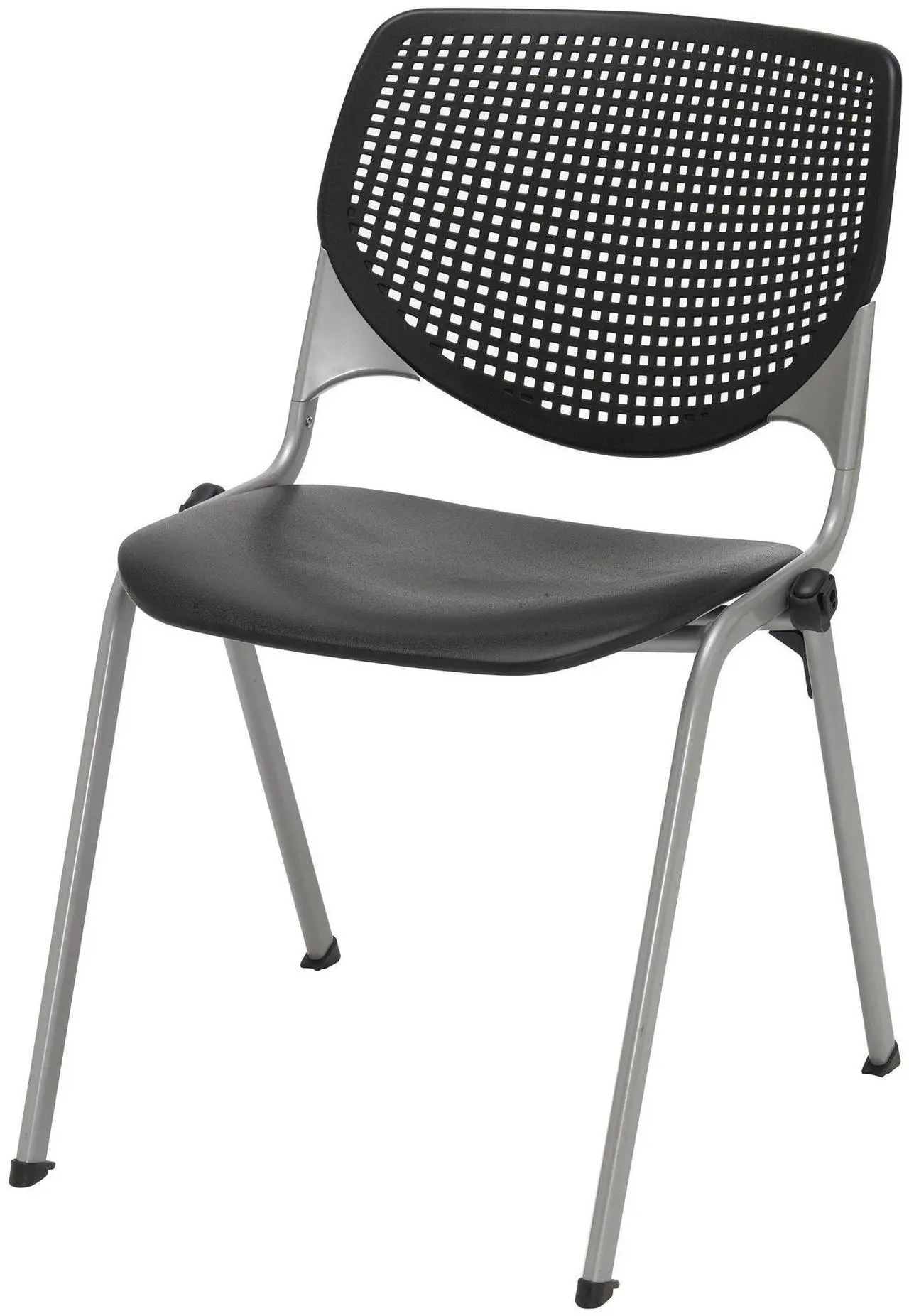 Alt view image 2 of 3 - KFI Seating Kool Series Polypropylene Stack Chair with Perforated Back, Black Finish