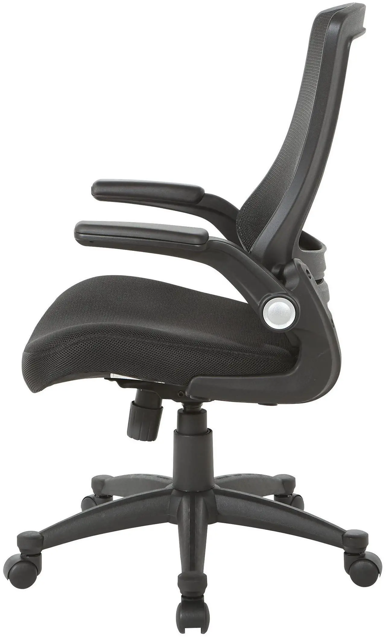 Alt view image 10 of 11 - Office Star  EM60926P3M Screen Back Manager Chair with Mesh Seat - Black/Silver