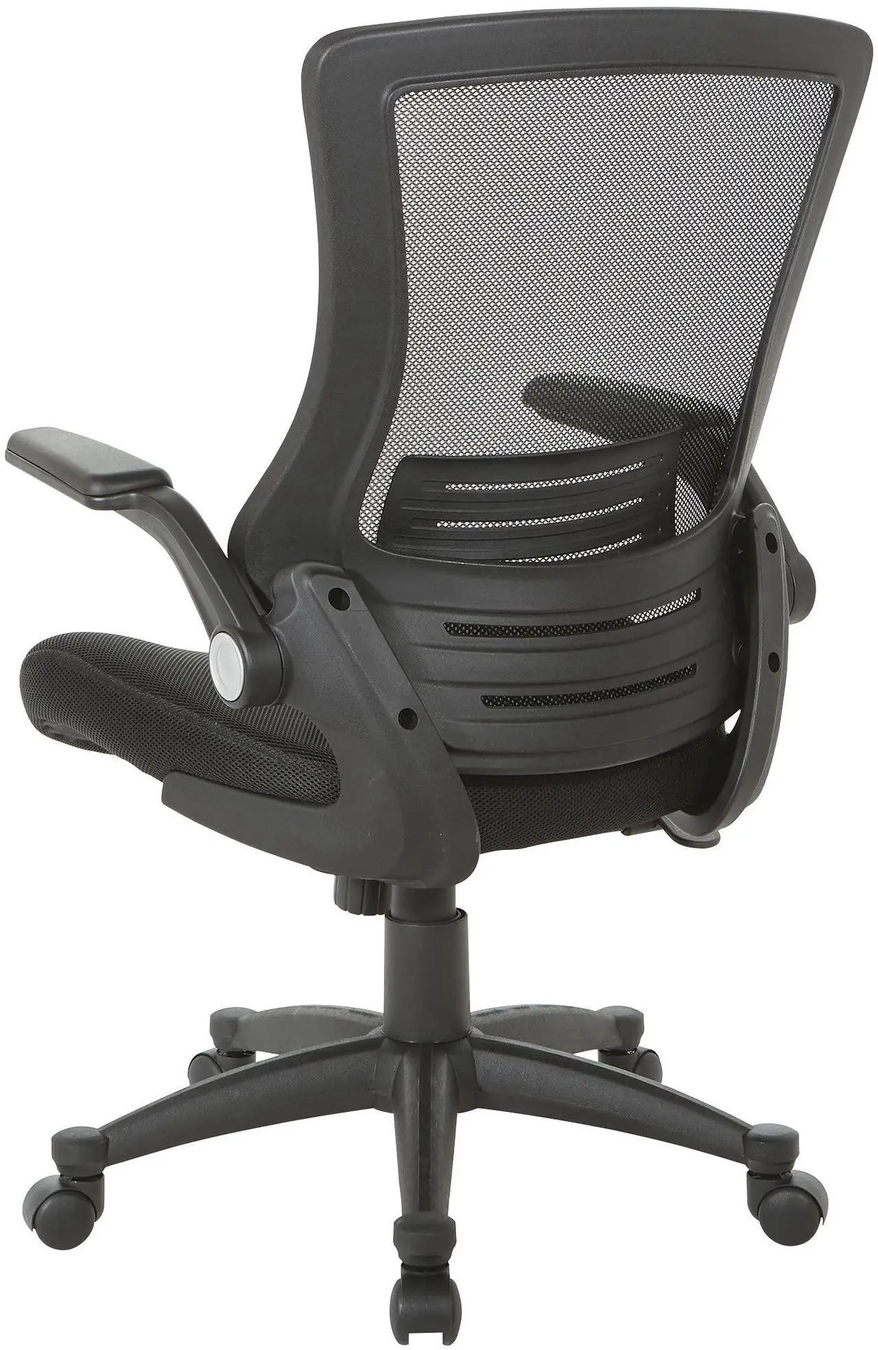Alt view image 11 of 11 - Office Star  EM60926P3M Screen Back Manager Chair with Mesh Seat - Black/Silver