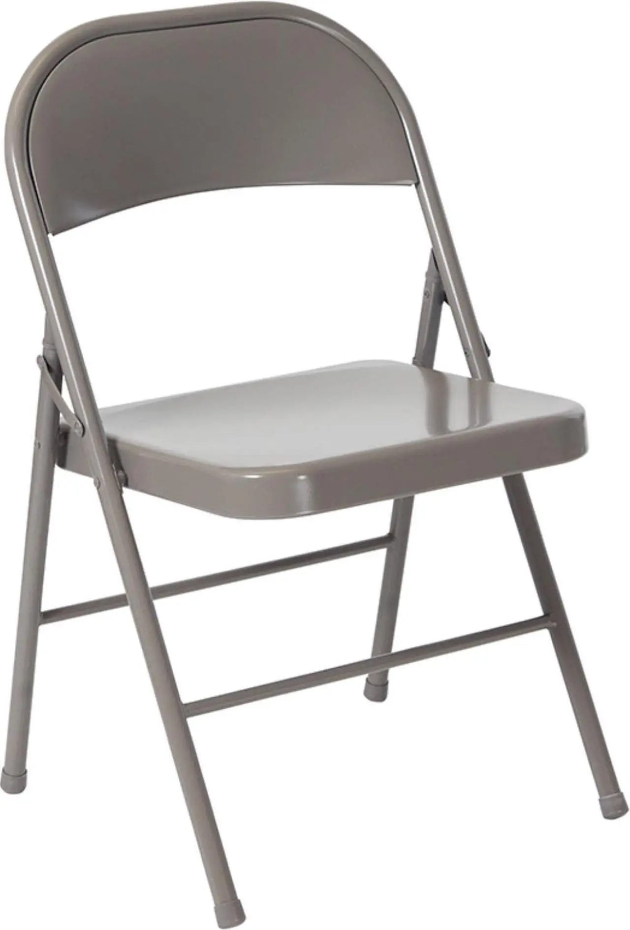 Alt view image 18 of 20 - HERCULES Series Double Braced Gray Metal Folding Chair