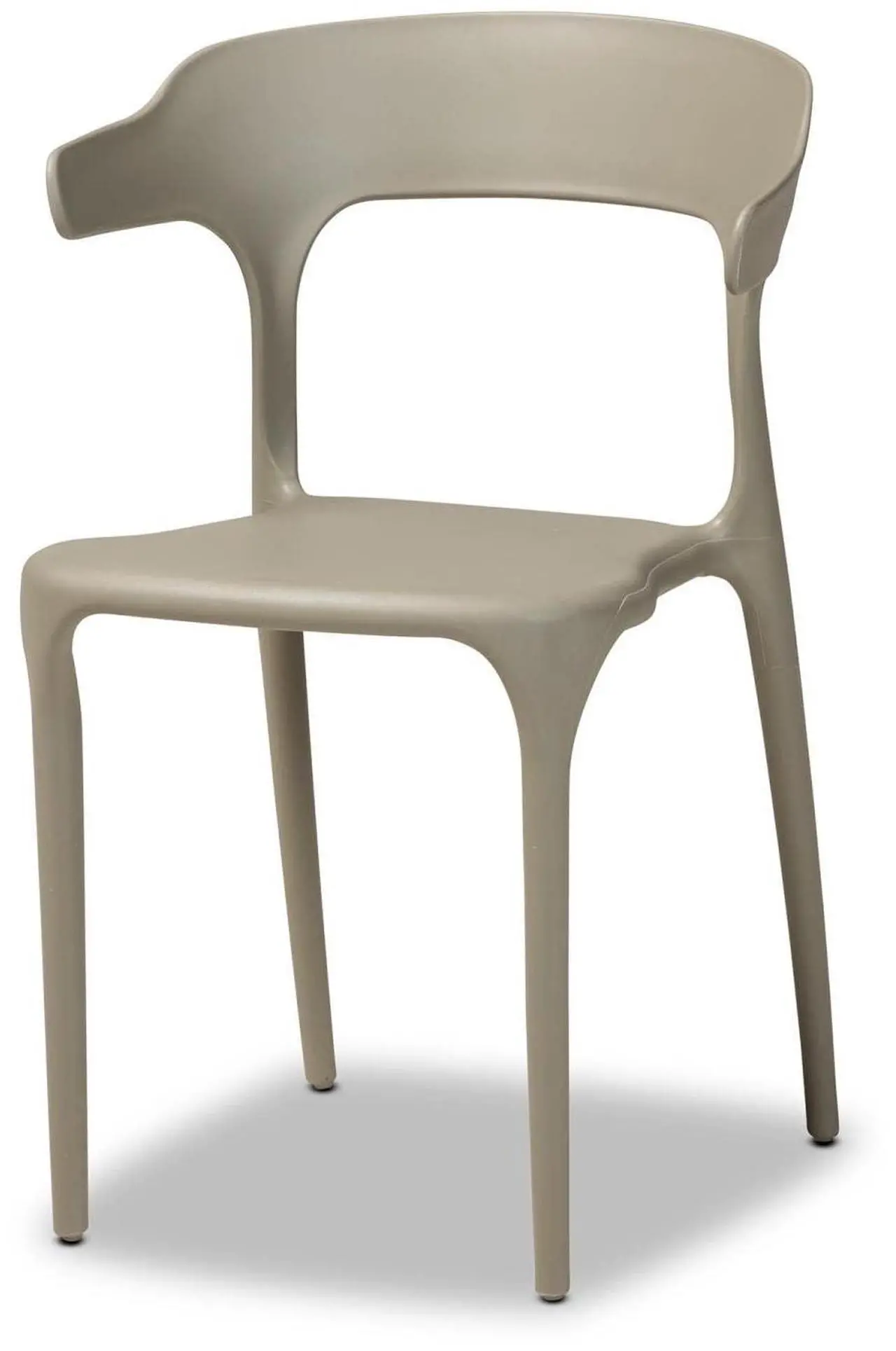 Alt view image 10 of 14 - BAXTON STUDIO 193-4PC-12026-ZORO Gould Modern Transtional Beige Plastic Dining