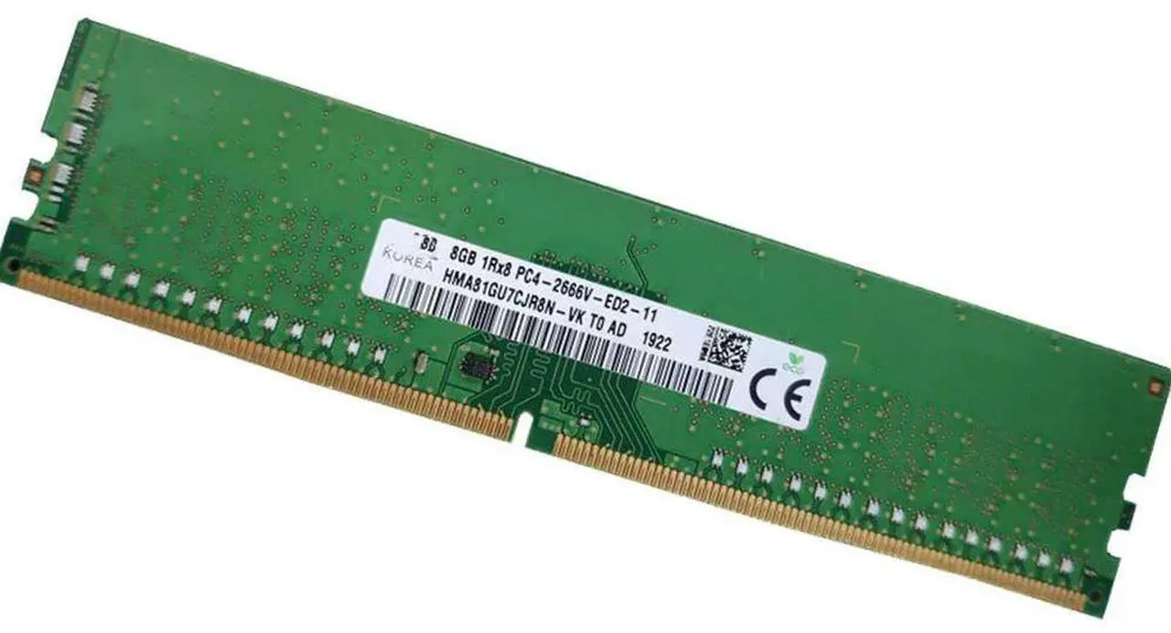 Alt view image 2 of 3 - 1 PCS For 8G 1RX8 PC4-2666V UDIMM ECC HMA81GU7CJR8N-VK DDR4 High- Server Memory
