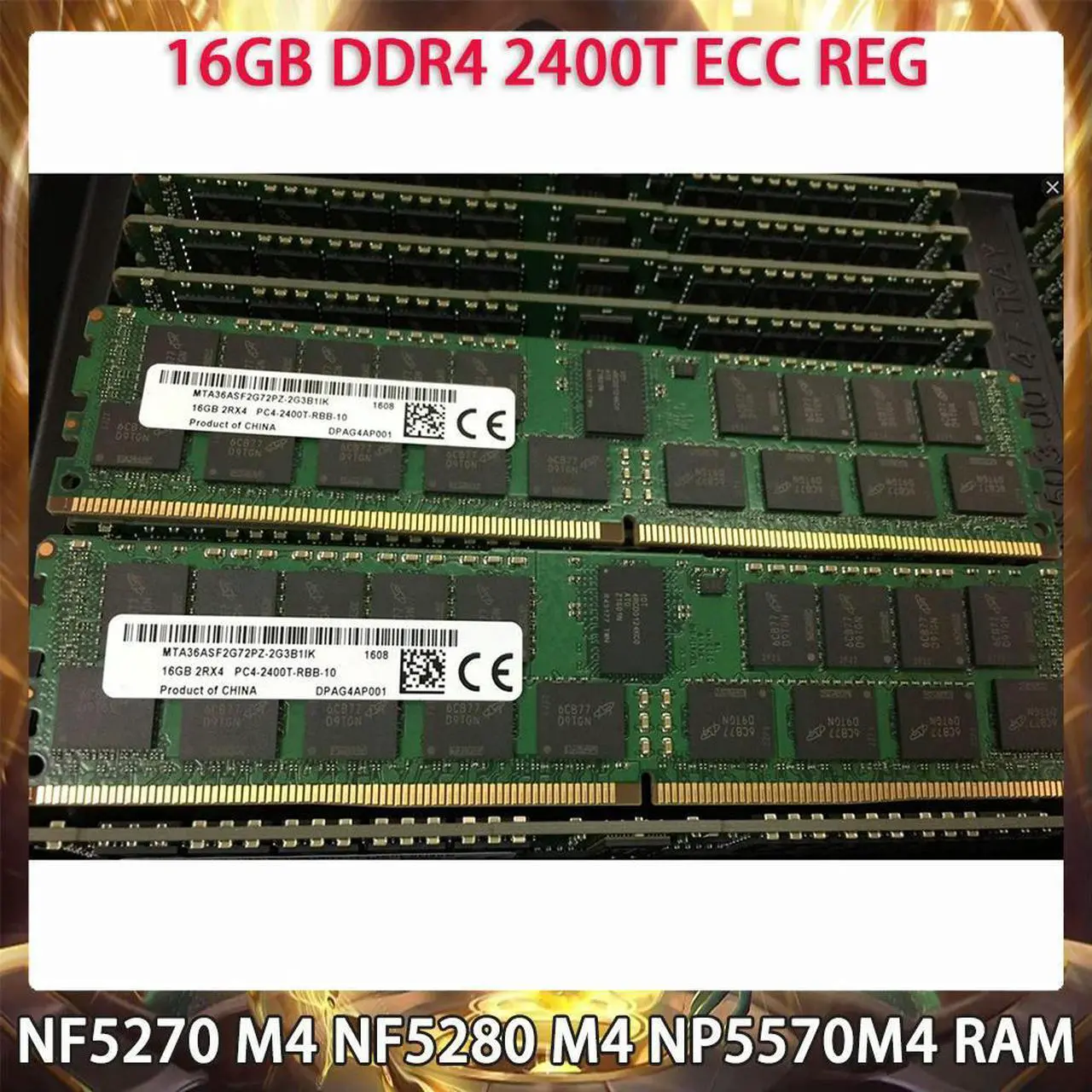 Main image of For Inspur NF5270 M4 NF5280 M4 NP5570M4 Server Memory 16G 16GB DDR4 2400T ECC REG RAM