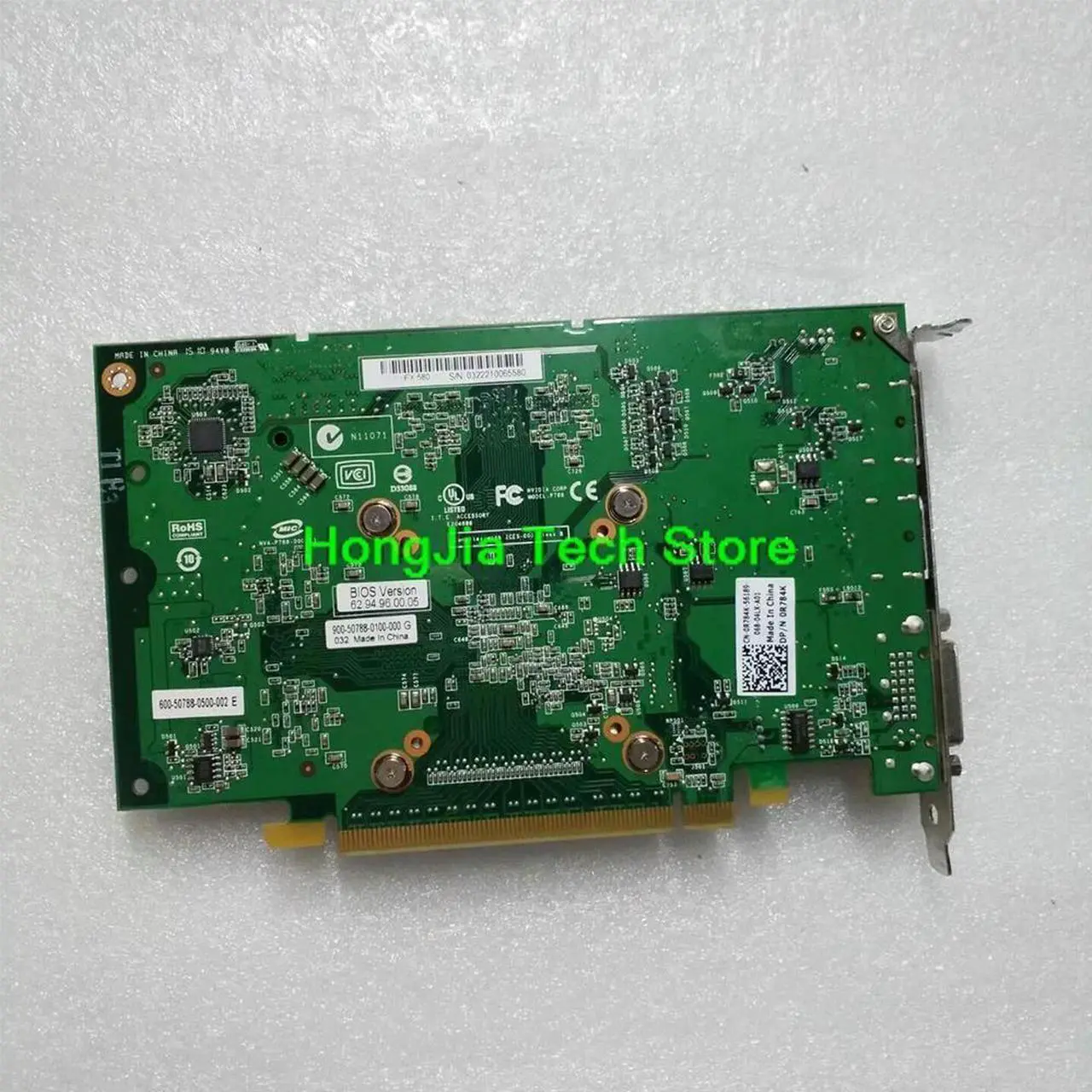 Alt view image 3 of 4 - For Quadro FX580 512M Professional Graphics Card With Dual DP Support And 2K high-definition Card