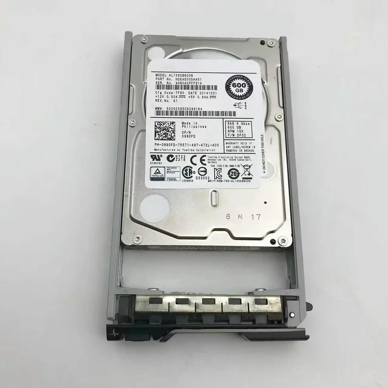 Main image of 600GB For 600G SAS 6G 15K 2.5" 990FD 0990FD R440 R641 Hard Disk