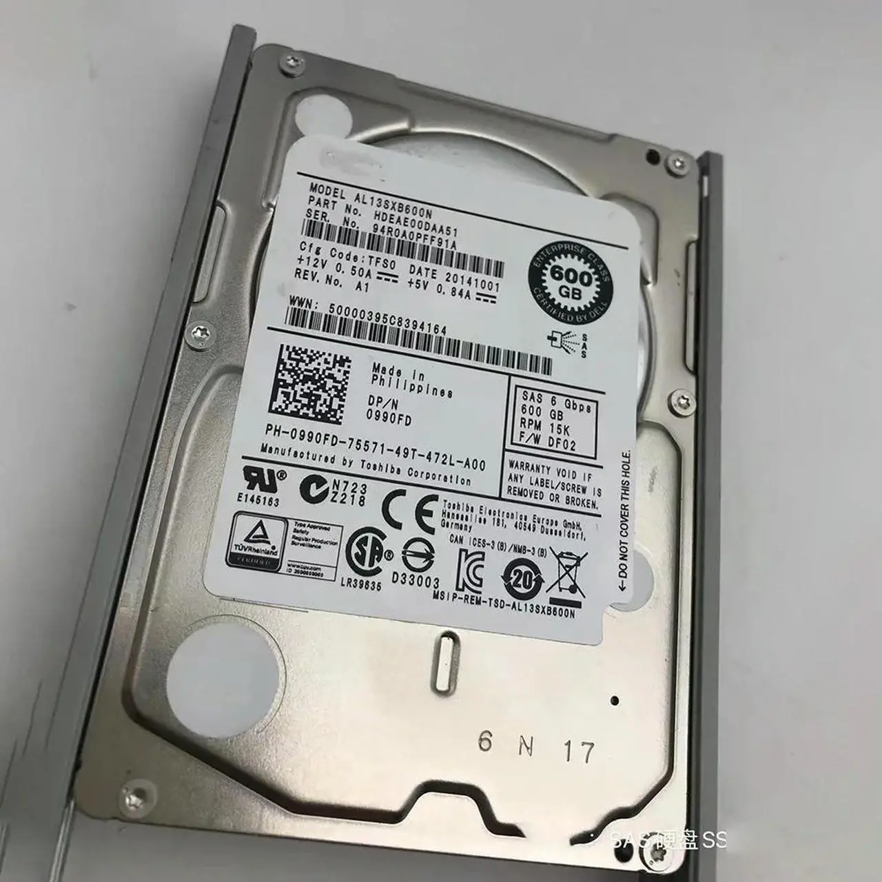 Alt view image 4 of 7 - 600GB For 600G SAS 6G 15K 2.5" 990FD 0990FD R440 R641 Hard Disk