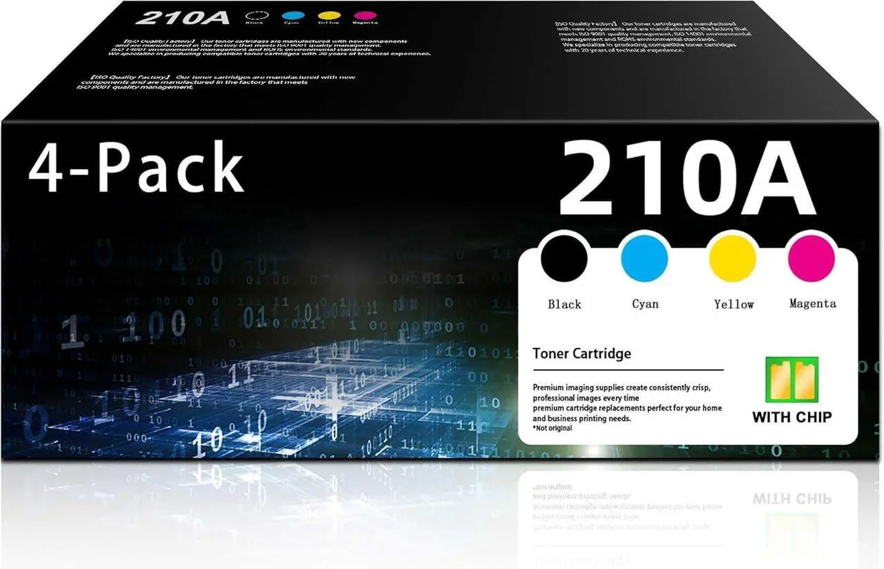 Main image of Ennovor 210A Toner Cartridges 4-Pack (with Chip) : Replacement for 210A Toner Cartridges Color Pro MFP 4301fdw 4301fdn 4301dw Color Pro 4201dw 4201dn Printer