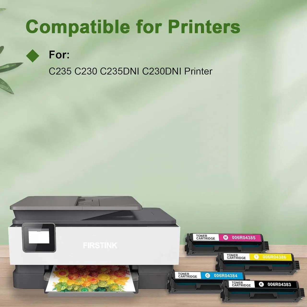 Alt view image 2 of 6 - Ennovor C230 C235 Toner Cartridges with New Chip 006R04383 006R04384 006R04385 006R04386 Toner Replacement for Xerox C235 C230 C235DNI C230DNI Printer Toner4-Pack