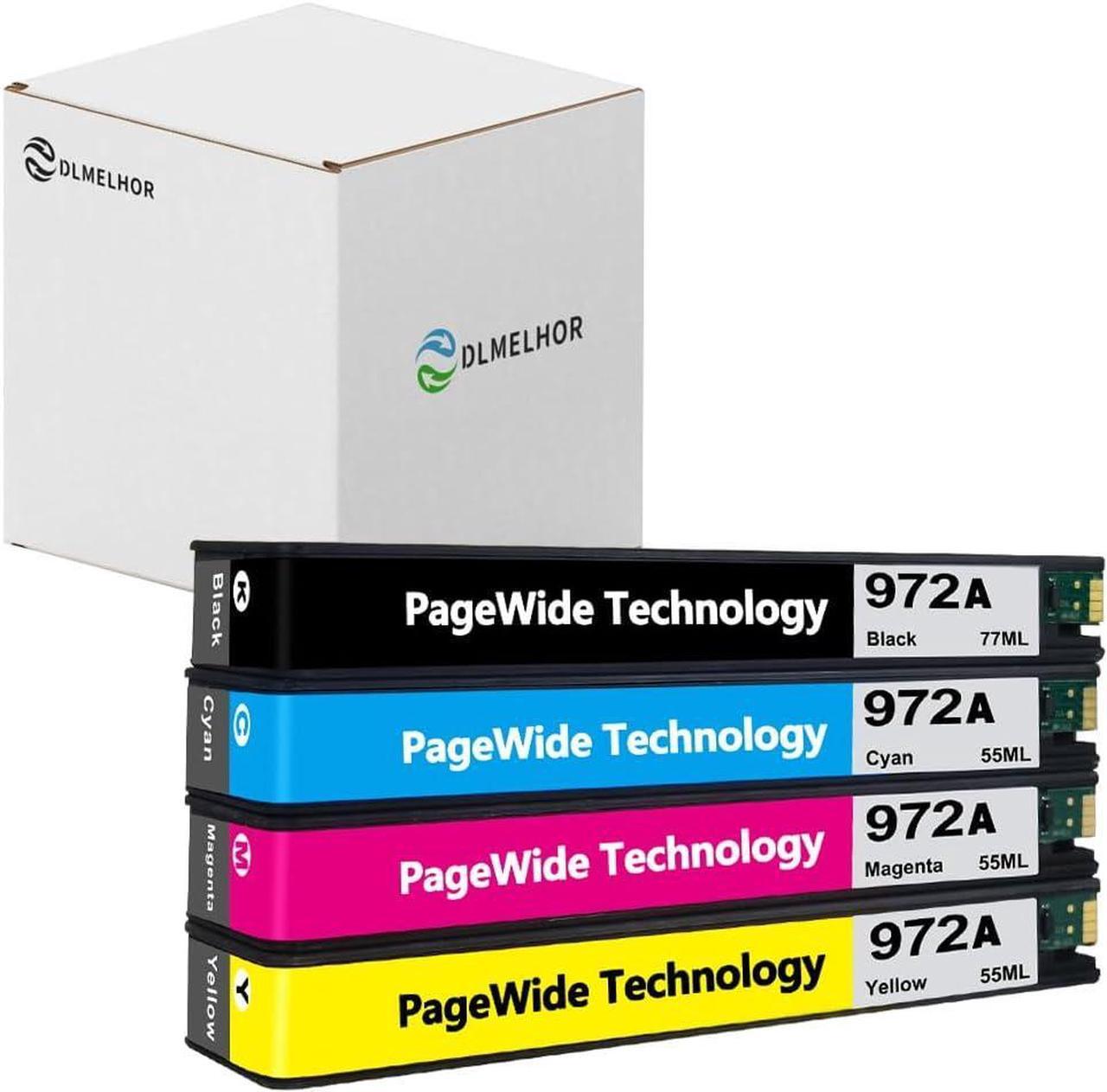 Main image of Ennovor 4-Pack 972A Ink Cartridge Combo Pack Replacement for HP 972 972A Ink Cartridges Compatible with HP PageWide Pro 477dw 577dw 377dw 477dn 452dn Printers,Black Cyan Magenta Yellow