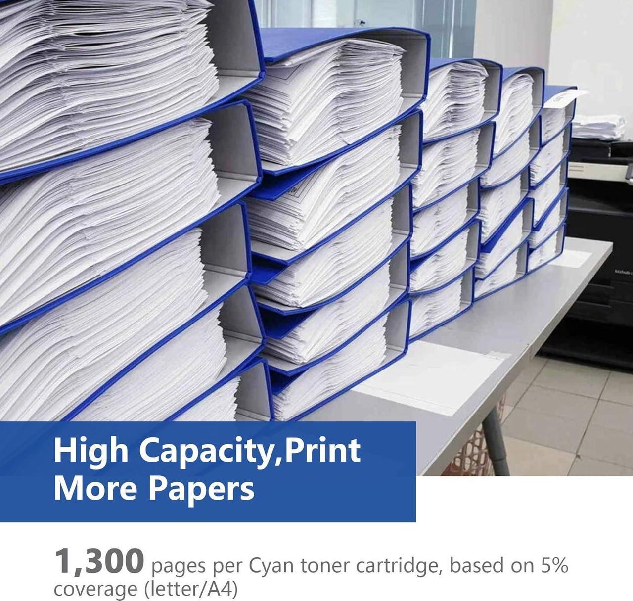 Alt view image 3 of 7 - Ennovor 202A Toner Cartridge 1-Pack CF501A Replacement for HP 202a Cyan Toner Cartridge Pro MFP M280nw M281fdn M281fdw M281cdw Pro M254nw M254dw M254dn Printer