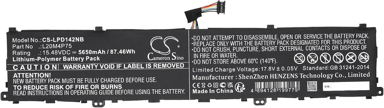 Alt view image 3 of 5 - AQQXING New Rechargeable Battery for ThinkPad P1 Gen 4 20Y30002IX, ThinkPad P1 Gen 4 20Y30005MB, ThinkPad X1 Extreme Gen 5 21DE (5650mAh) 5B11B79217, 5B11B79218, 5M11E25313, L20D4P75, L20M4P75