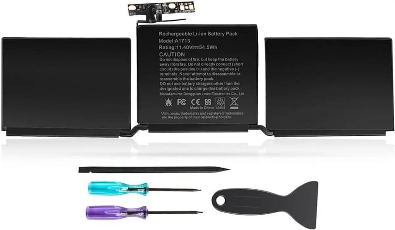 Main image of A1708 A1713 Laptop Battery Replacement for MacBook Pro 13 Inch A1708 (Late 2016, Mid 2017, Mid 2019, 2020), EMC 2978 3164, A2171 Battery for MacBook Pro 13 Inch A2159 (2019) A2289 (2020) A2338 (2020)