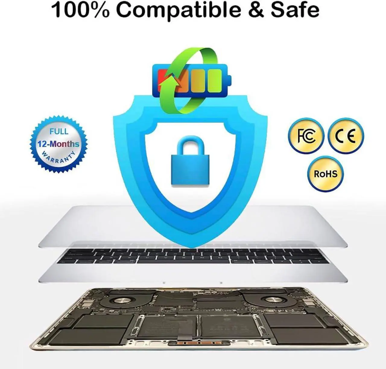 Alt view image 4 of 6 - A2141 MacBook Pro Battery Replacement, A2113 Battery for MacBook Pro 16 Inch A2141 Retina Series (Year 2019 2020) (EMC 3347, MVVL2 MVVL2LL/A MVVM2 MVVM2LL/A MVVJ2 MVVJ2LL/A MVVK2 MVVK2LL/A 8700mAh)