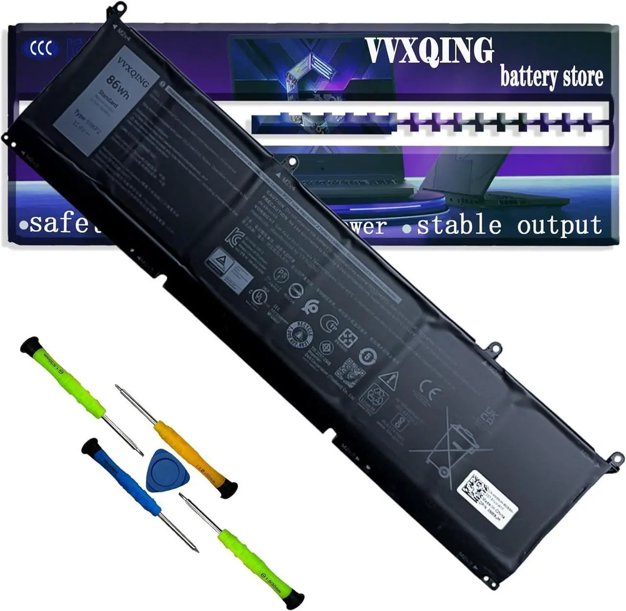 Main image of 69KF2 86Wh Laptop Battery Replacement for Dell Precision 5550 5560 XPS 15 9510 9500 Alienware M15 (R3 R4 R5 R6 R7) M17(R3 R4) Vostro 7510 in 7610 Series 7167mAh
