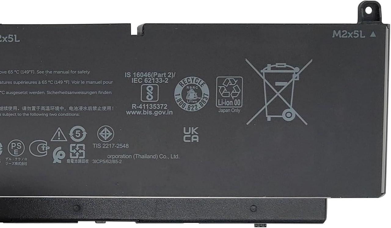 Alt view image 3 of 5 - PKWVM Battery Replacement for Dell Precision 7550 7560 / Precision 7750 7760 Series C903V 068N03 0447VR 0CR72X CR72X 11.4V 95Wh 7922mAh 6-Cells