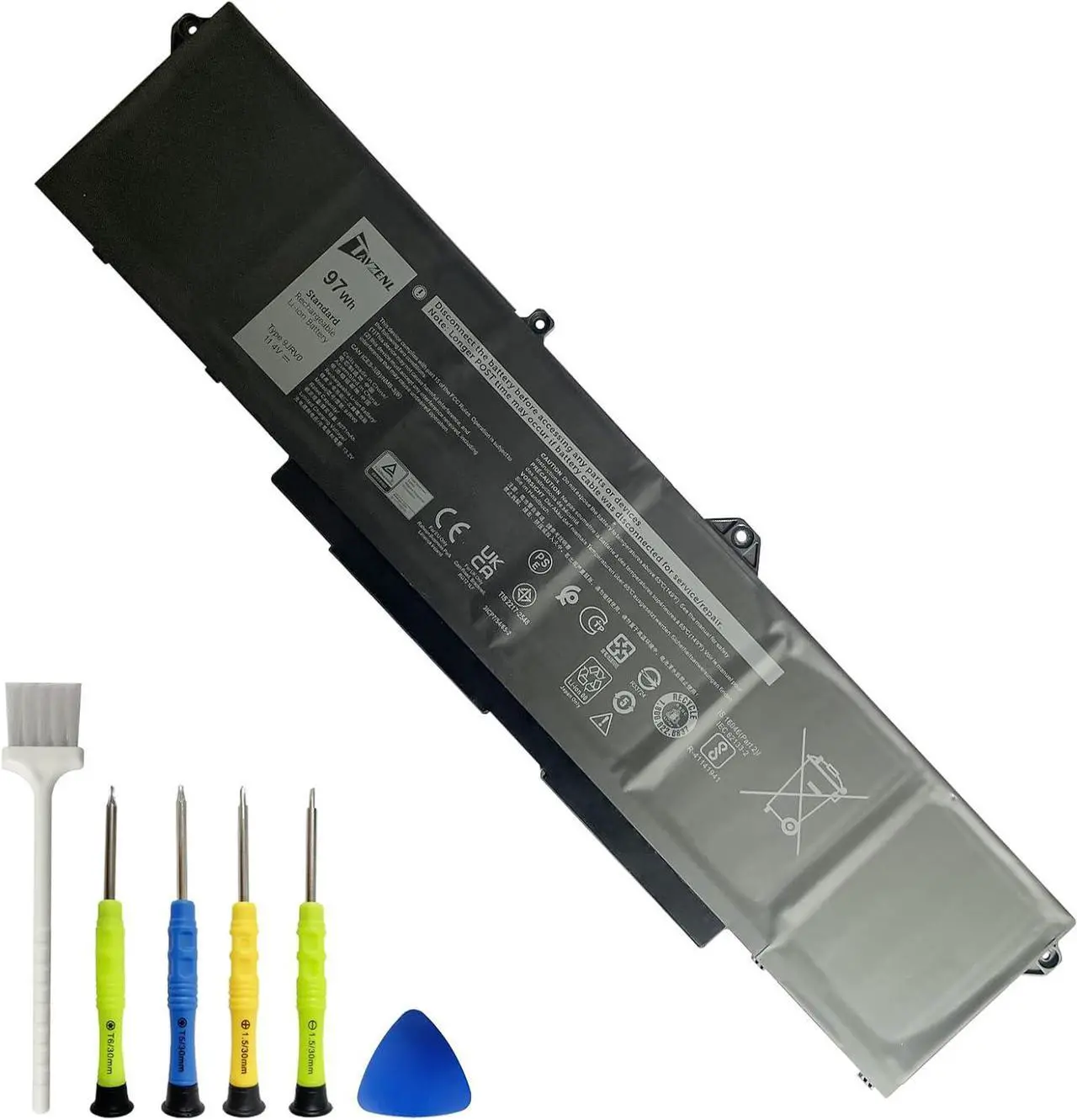Main image of 9JRV0 97Wh Battery Replacement for Dell Precision 3581 3571 3561 Latitude 5531 5521 Series Alienware m18 R1 R2 Series Alienware m17 R5 AMD 0P3TJ R05P0 11.25V 3735