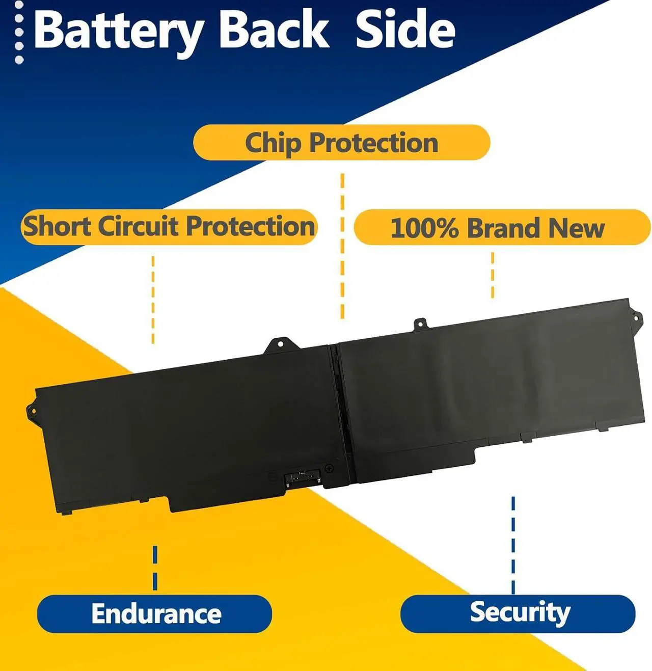 Alt view image 5 of 7 - 9JRV0 97Wh Battery Replacement for Dell Precision 3581 3571 3561 Latitude 5531 5521 Series Alienware m18 R1 R2 Series Alienware m17 R5 AMD 0P3TJ R05P0 11.25V 3735