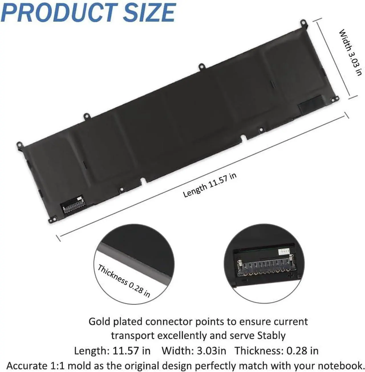 Alt view image 3 of 5 - 69KF2 Laptop Battery Replacement for Dell XPS 15 9500 Precision 5550 Alienware M15 R3 R4 M17 Series Notebook 70N2F 070N2F 8FCTC 08FCTC 11.4V 86Wh