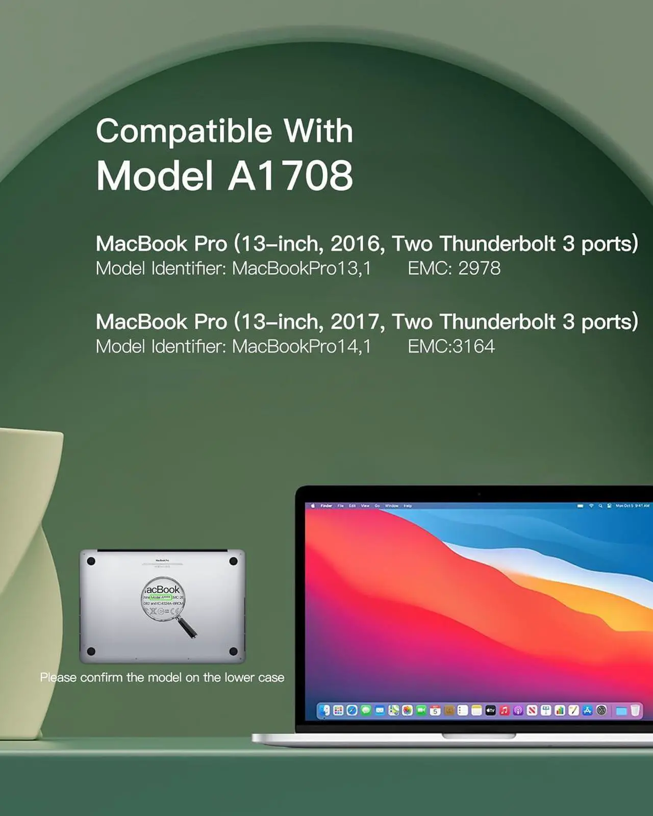 Alt view image 2 of 6 - A1708 Battery Replacement for MacBook Pro 13-inch A1708(2016,2017) A2159(2019) A2289(2020) A2338(2020,2022) A1713/A2171 Battery