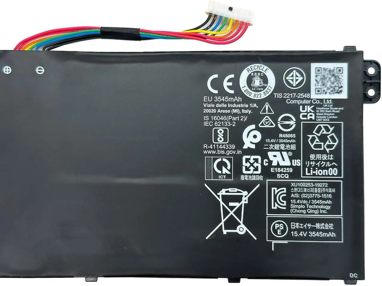 Alt view image 3 of 5 - AP18C7M Laptop Battery 55.9Wh Compatible with Acer Spin 5 SP513-54N / Swift 3 SF313-52 SF313-52G SF313-53 / Swift 5 Pro SF514-54GT / Swift 5 SF514-54T Series KT00407008 4ICP5/57/79