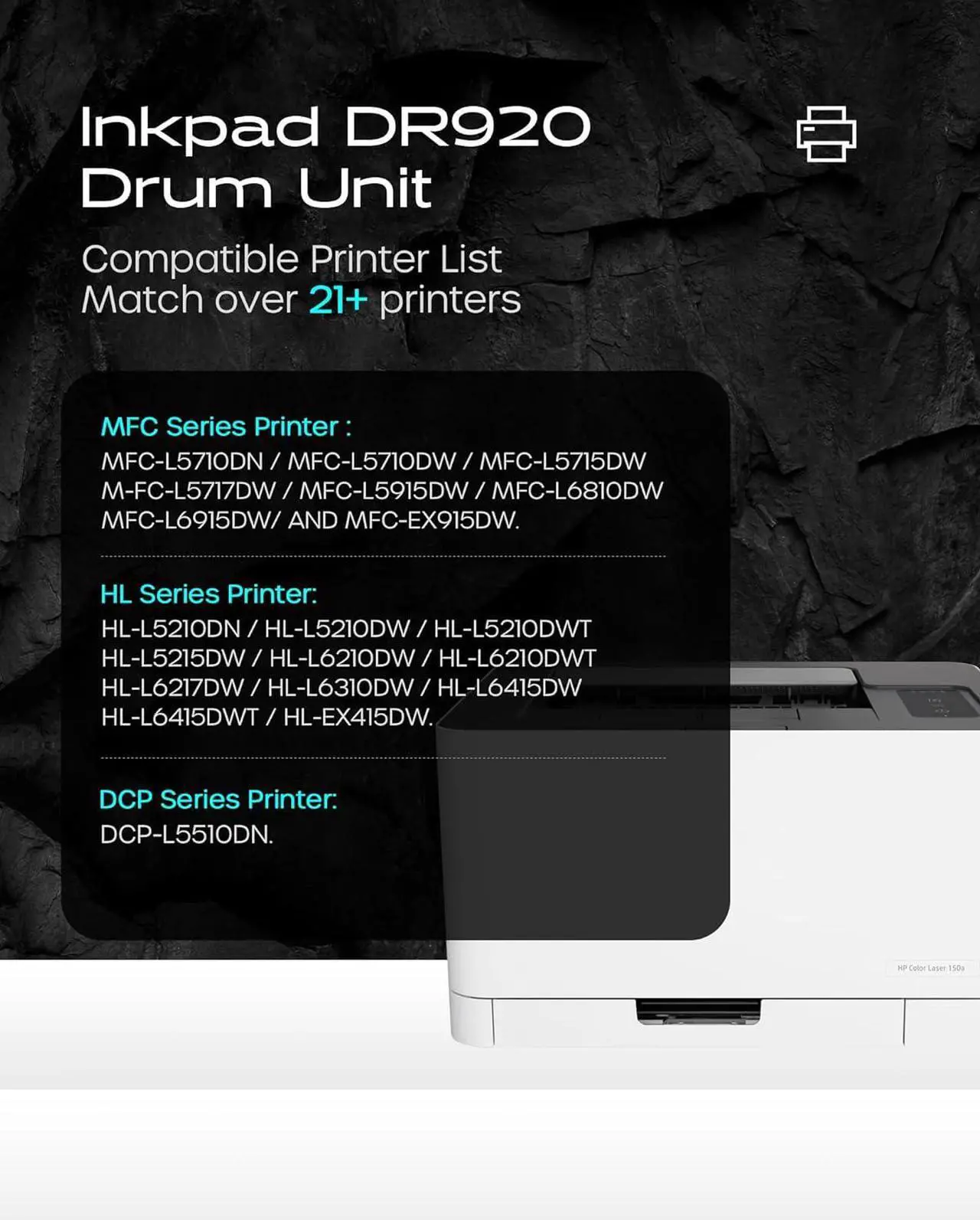 Alt view image 6 of 6 - Ennovor DR920 Drum Unit (NOT Toner) for Brother DR-920 DR920 use with TN920 TN-920 TN920XL TN920XXL Work for Brother HL-L6210DW MFC-L5915DW HL-L5210DWT HL-L5210DN HL-L5210DW HL-L6310DW Printer 2 Pack