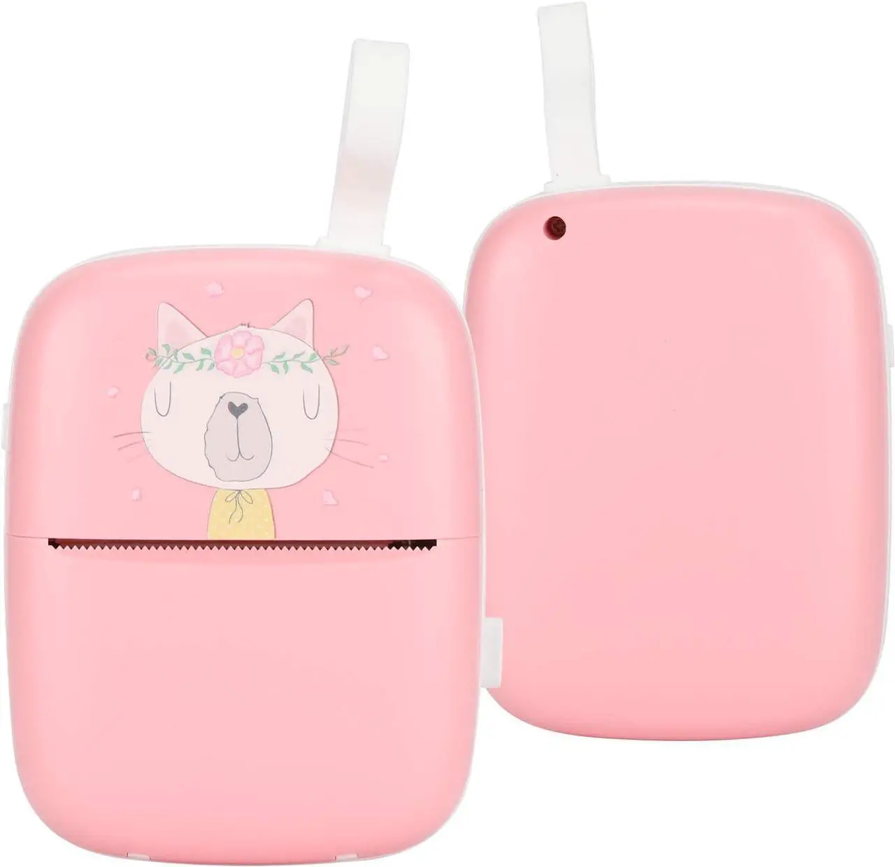 Alt view image 5 of 7 - Ennovor Mini Printer Hand Held Portable Photo Printer for Students, Wrong Question Printing, Connectivity, Battery, 203DPI Resolution (Pink (with Silicone Rope))