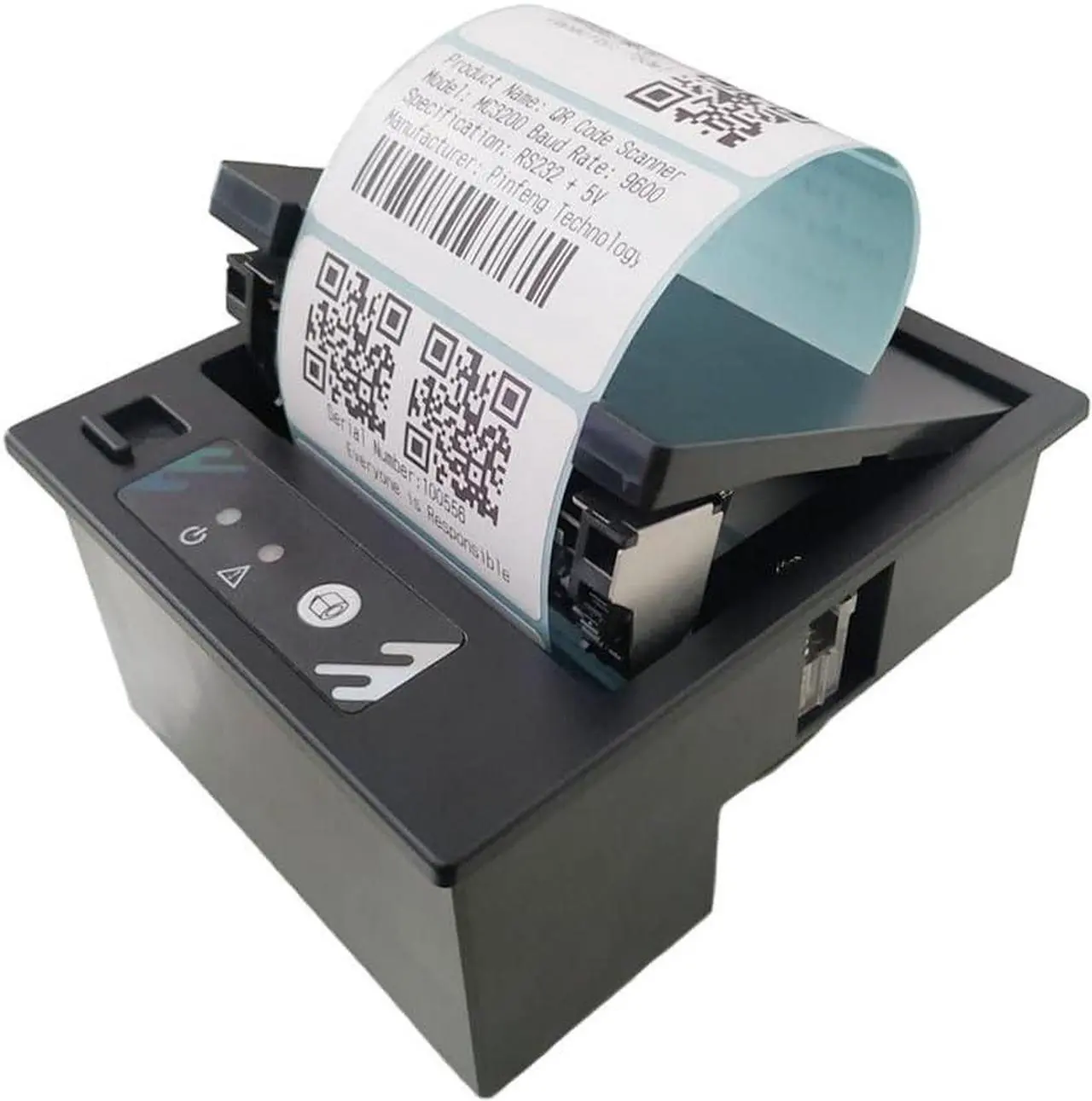 Alt view image 2 of 7 - Ennovor Thermal Label Printer Serial Port TTL/RS232 Sticker Printing Module Thermal Label Printer with Automatic Paper Cutting
