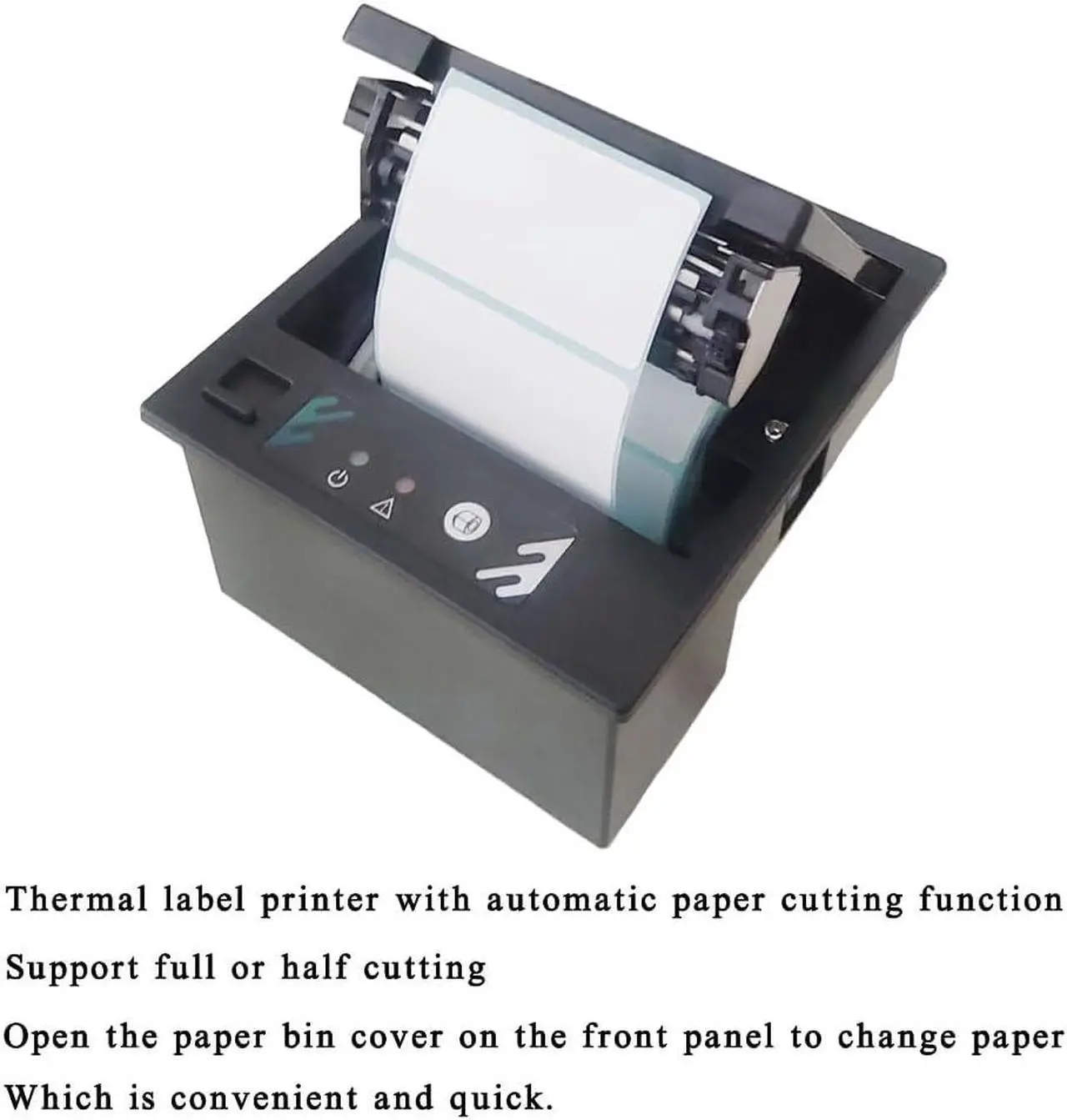 Alt view image 3 of 7 - Ennovor Thermal Label Printer Serial Port TTL/RS232 Sticker Printing Module Thermal Label Printer with Automatic Paper Cutting
