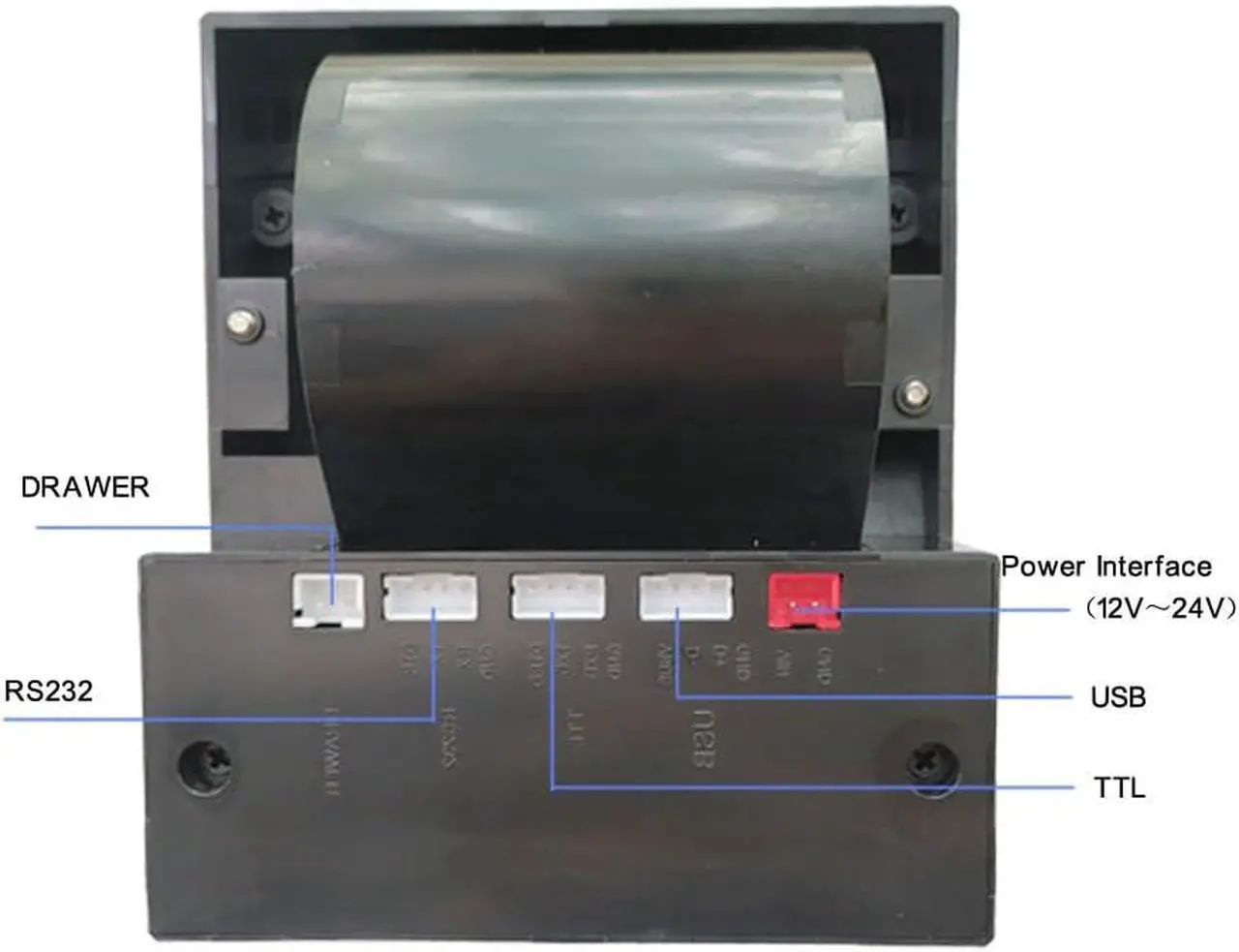 Alt view image 5 of 7 - Ennovor Thermal Label Printer Serial Port TTL/RS232 Sticker Printing Module Thermal Label Printer with Automatic Paper Cutting