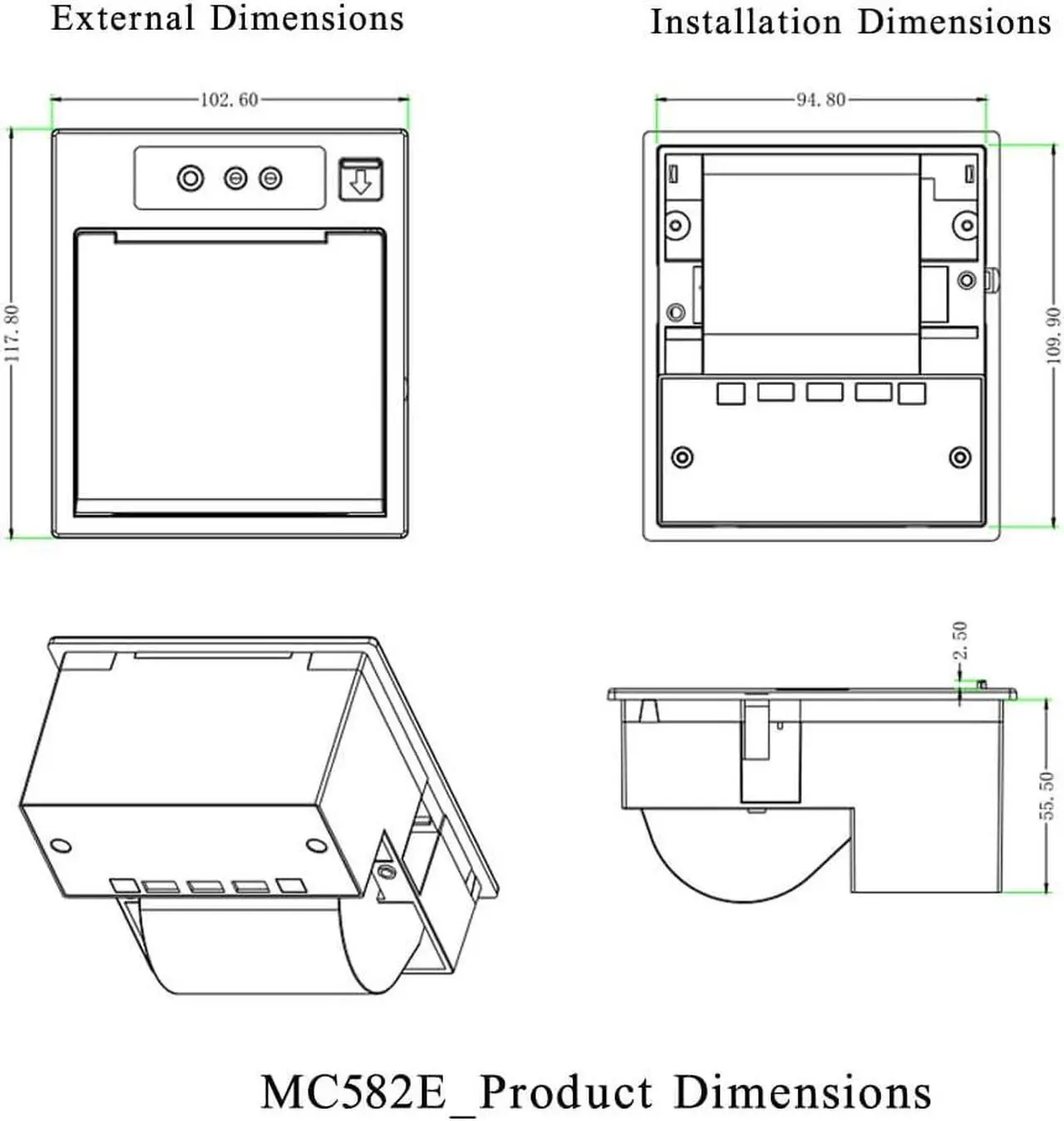 Alt view image 7 of 7 - Ennovor Thermal Label Printer Serial Port TTL/RS232 Sticker Printing Module Thermal Label Printer with Automatic Paper Cutting