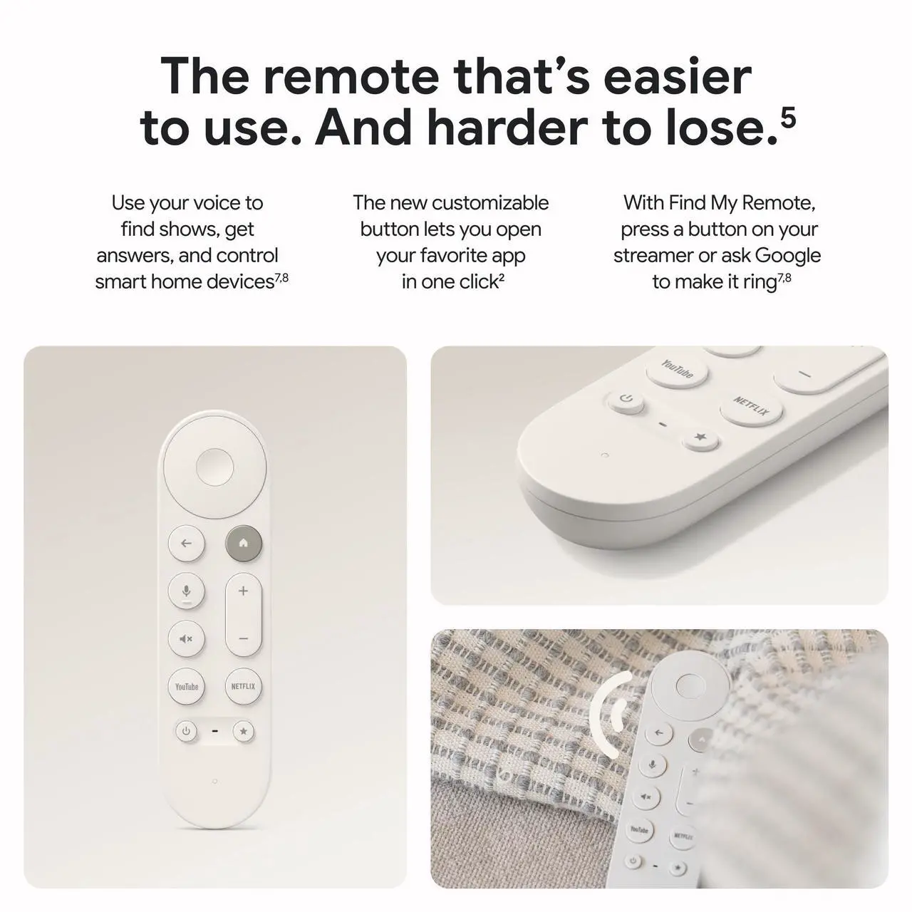 Alt view image 2 of 7 - Google GA05662US TV Streamer 4K - Porcelain