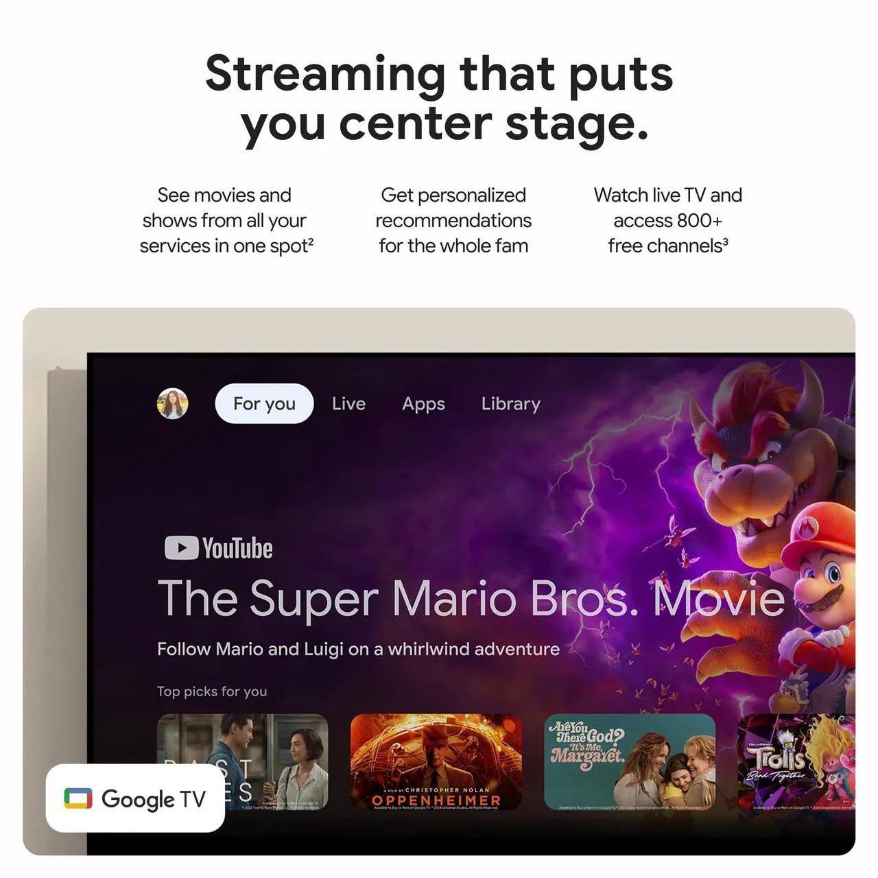 Alt view image 4 of 7 - Google GA05662US TV Streamer 4K - Porcelain