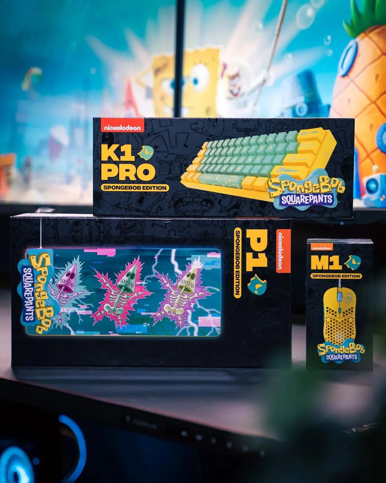 Alt view image 7 of 7 - SpongeBob X Ghost M1 UltraLight Gaming Mouse